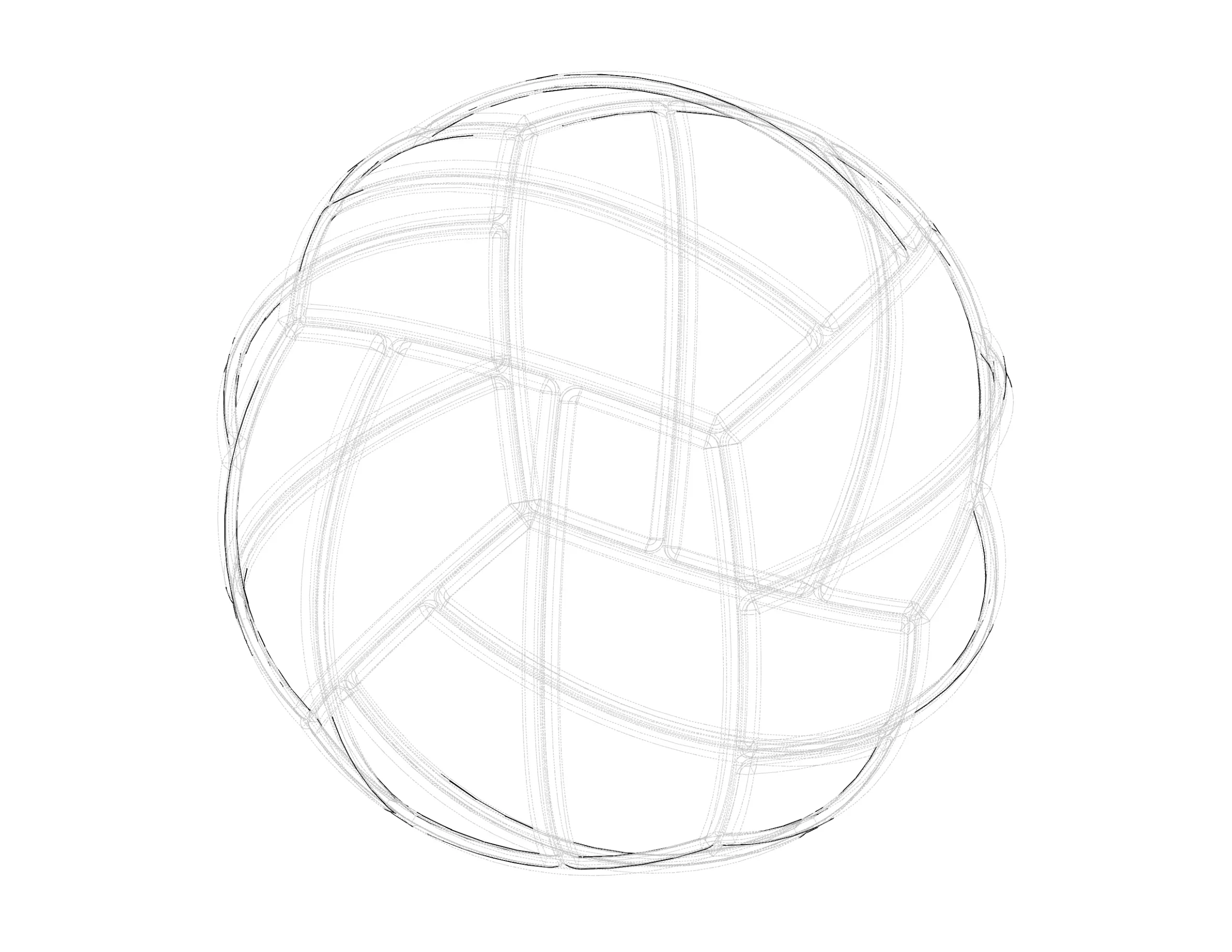 Wireframe Shape Geometric Volley Ball