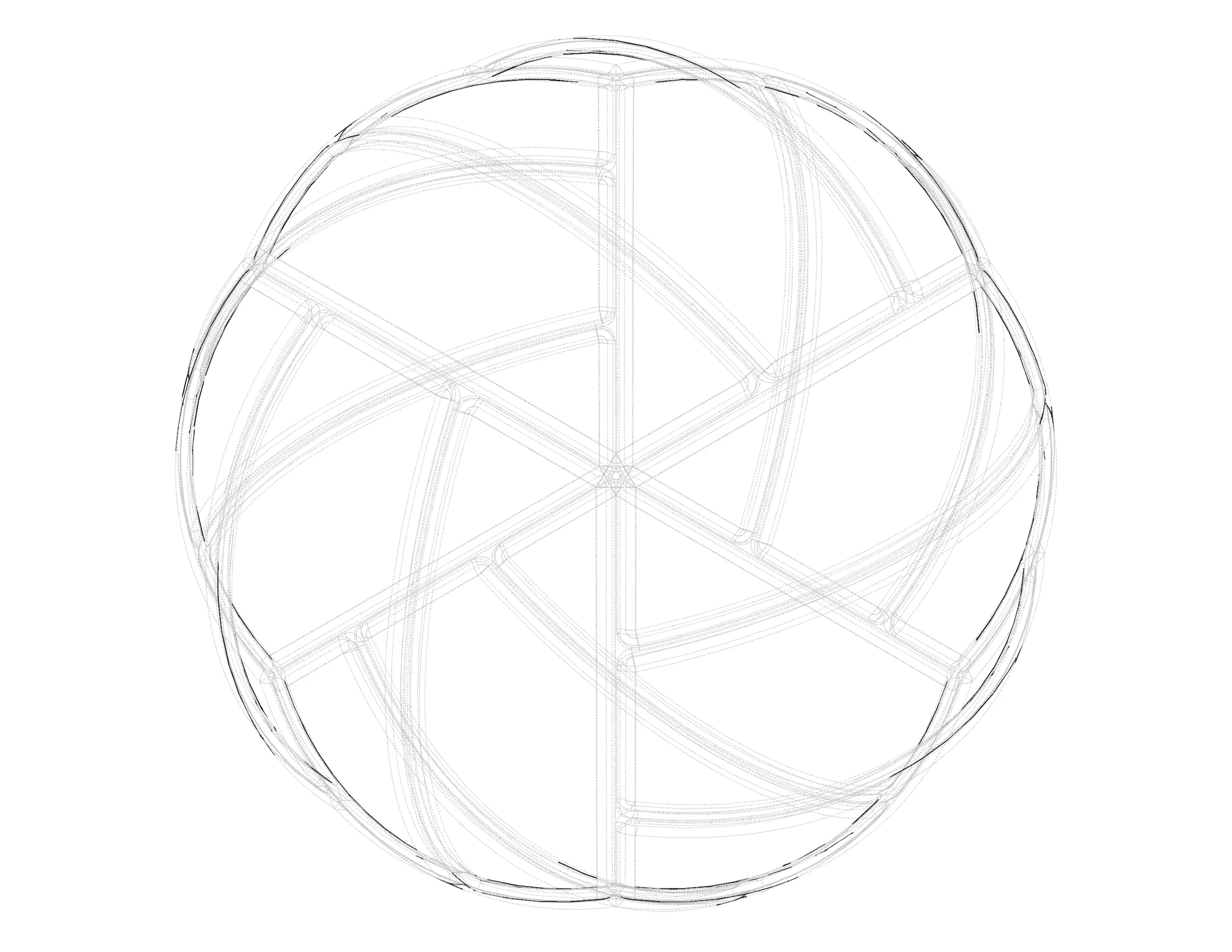 Wireframe Shape Geometric Volley Ball