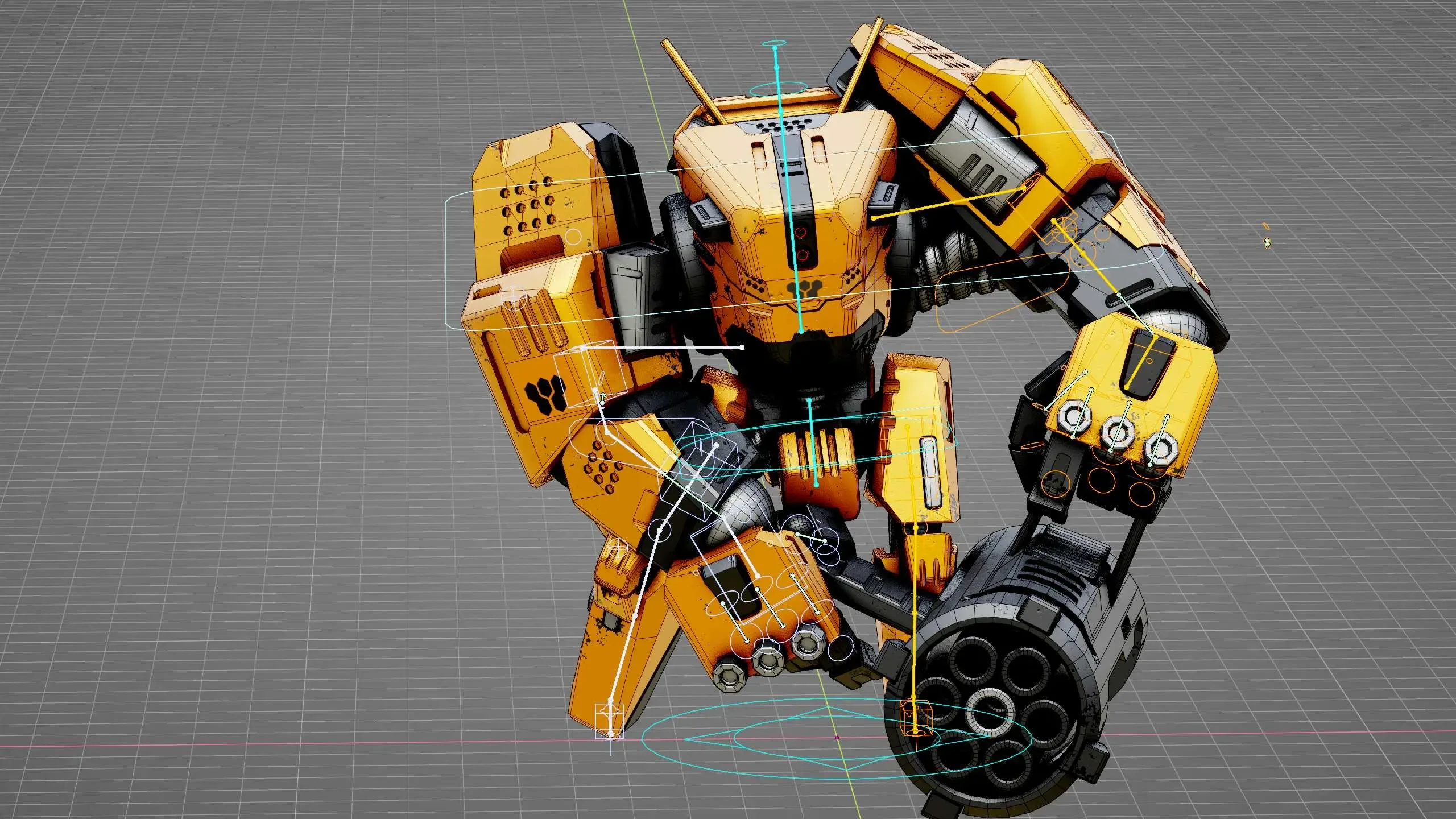 Biomech BOT Auto-Rig Pro Rigged For Mixamo, Unreal Engine Unity