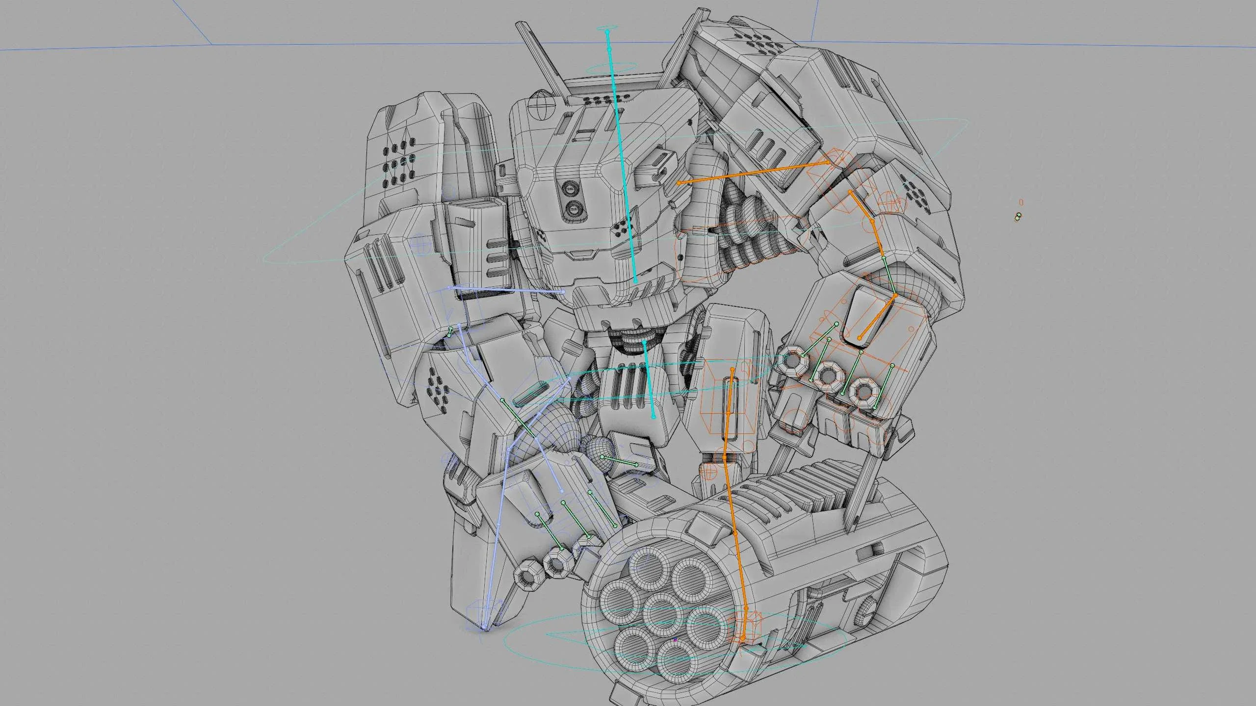 Biomech BOT Auto-Rig Pro Rigged For Mixamo, Unreal Engine Unity