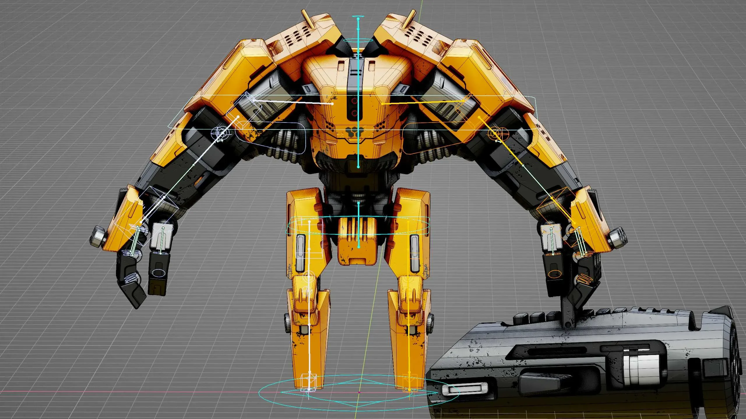 Biomech BOT Auto-Rig Pro Rigged For Mixamo, Unreal Engine Unity