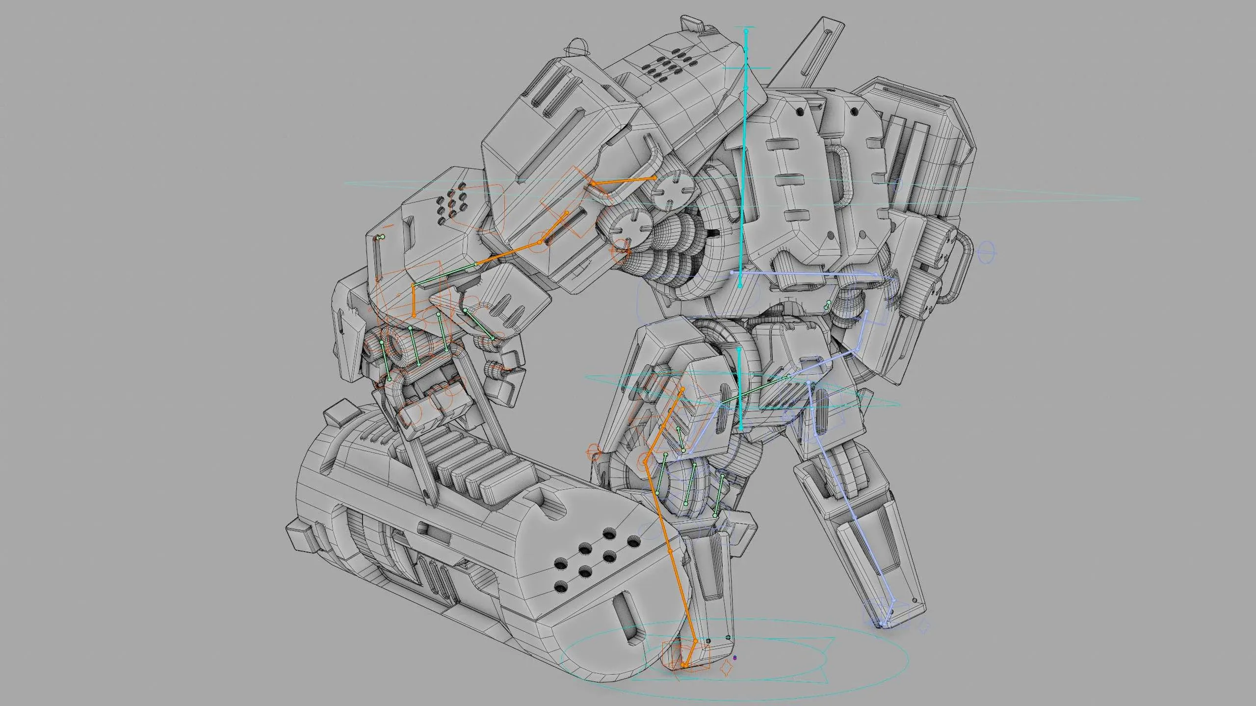 Biomech BOT Auto-Rig Pro Rigged For Mixamo, Unreal Engine Unity