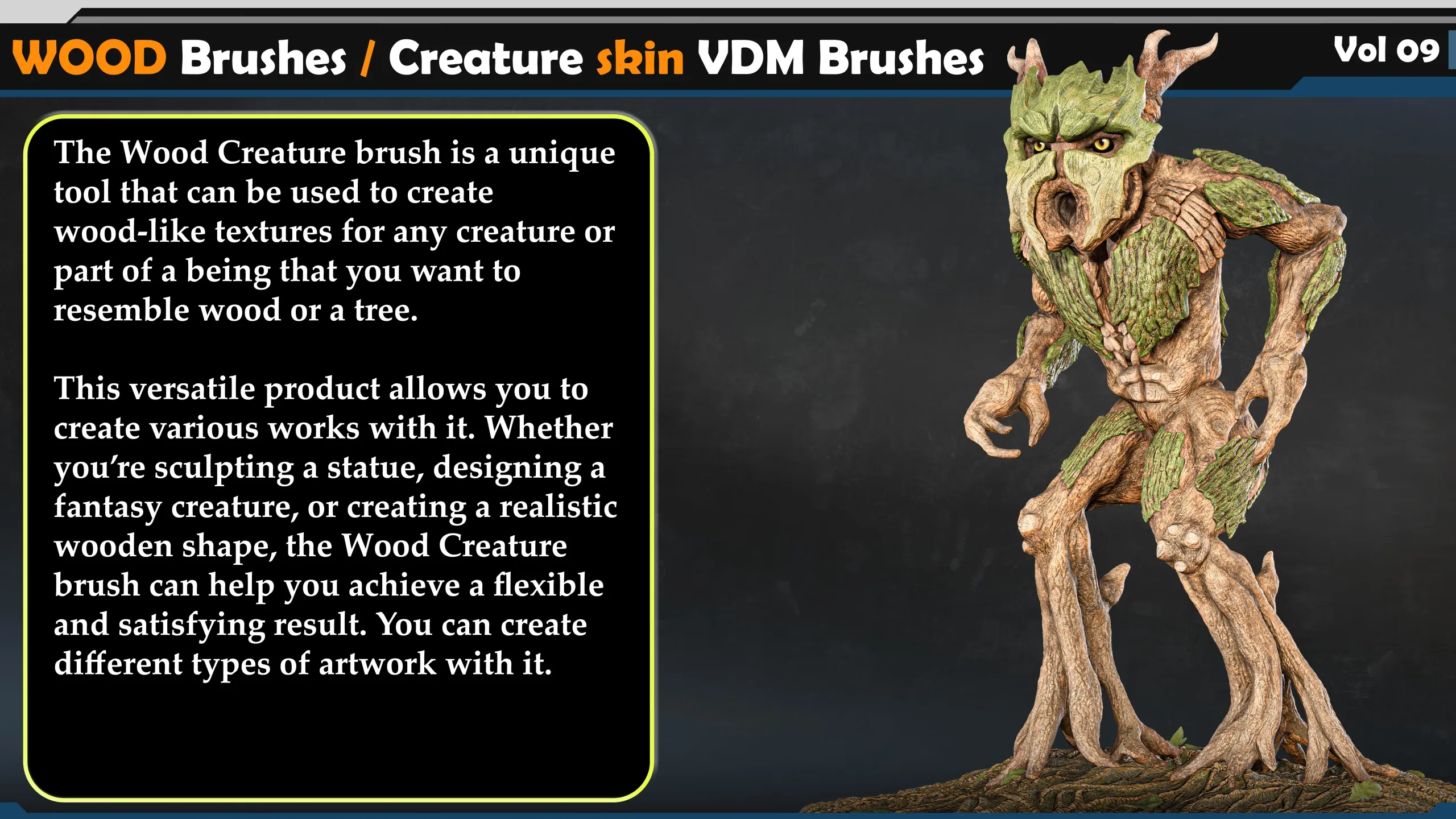 WOOD Brushes / Creature skin VDM Brushes  Vol 09