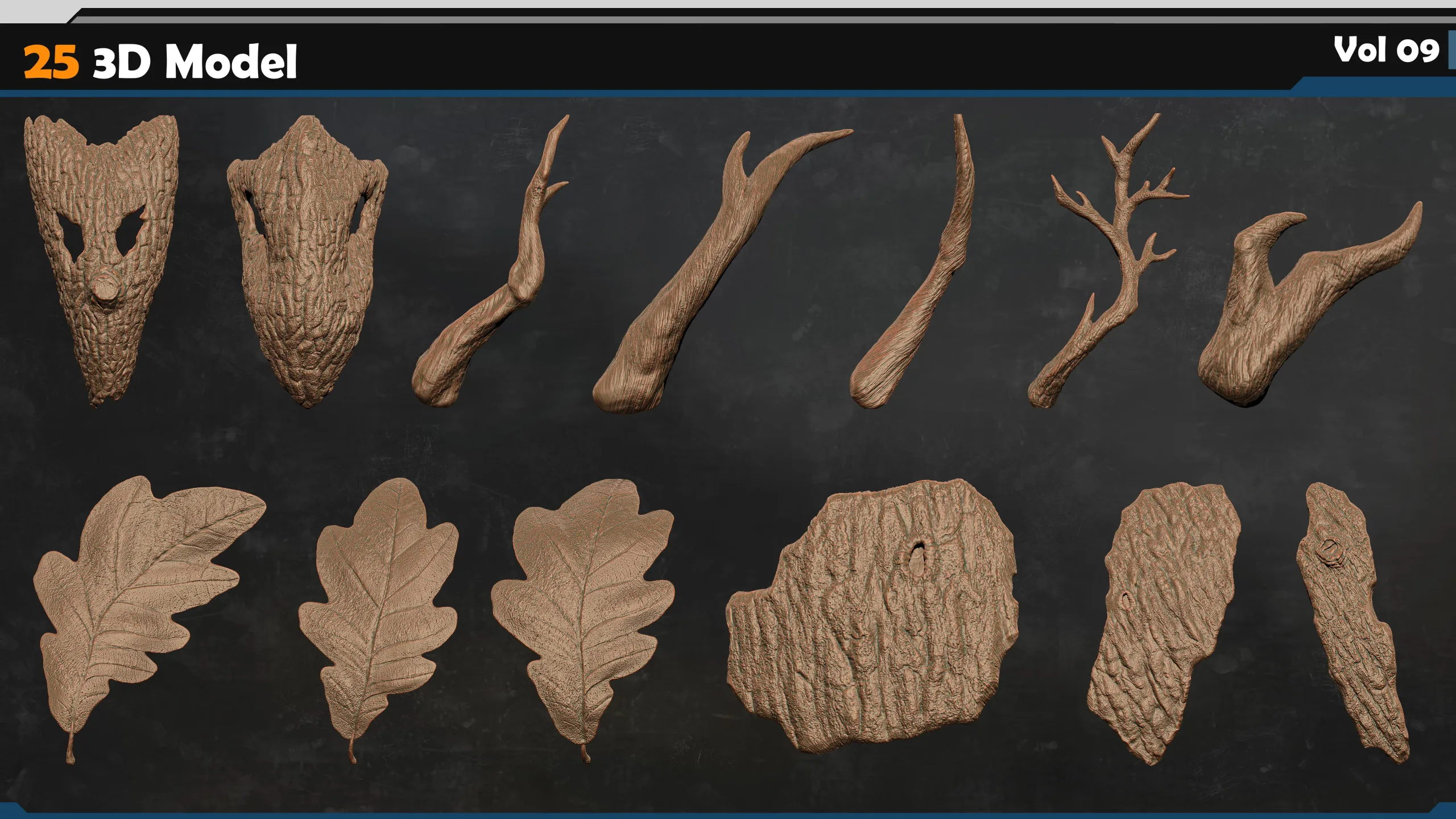 WOOD Brushes / Creature skin VDM Brushes  Vol 09