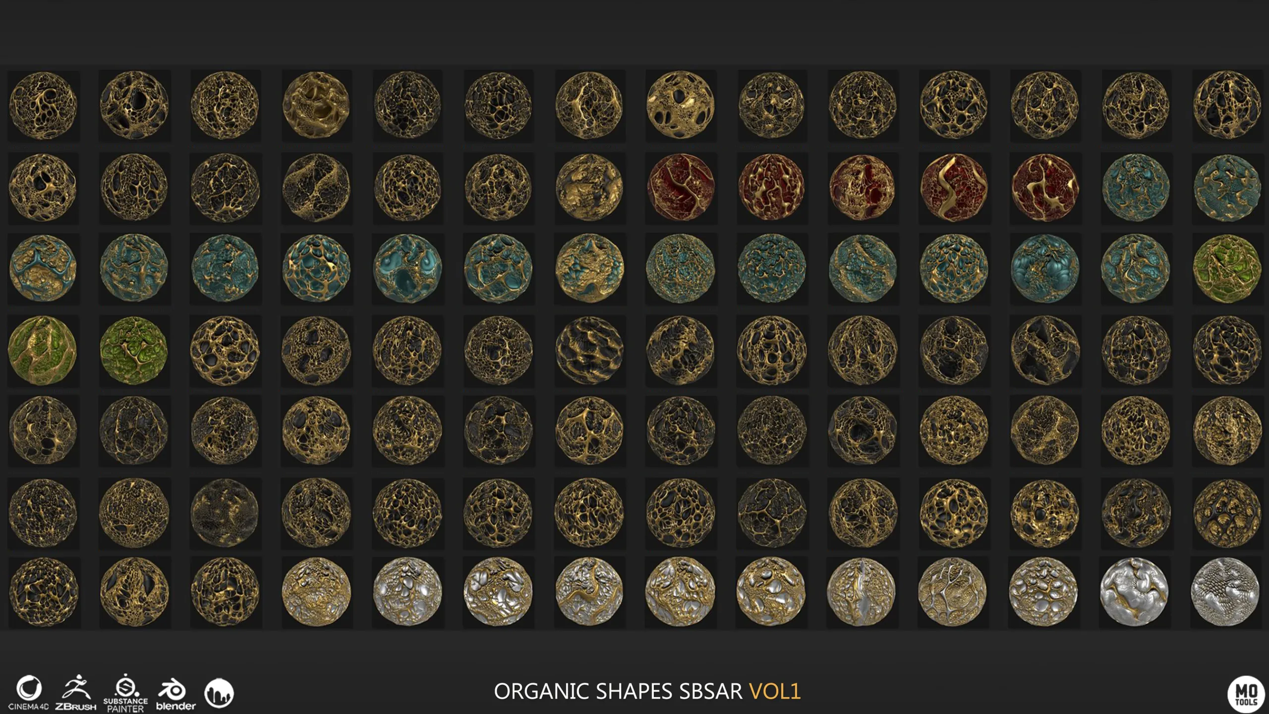 200 SBSAR Organic Shapes Materials