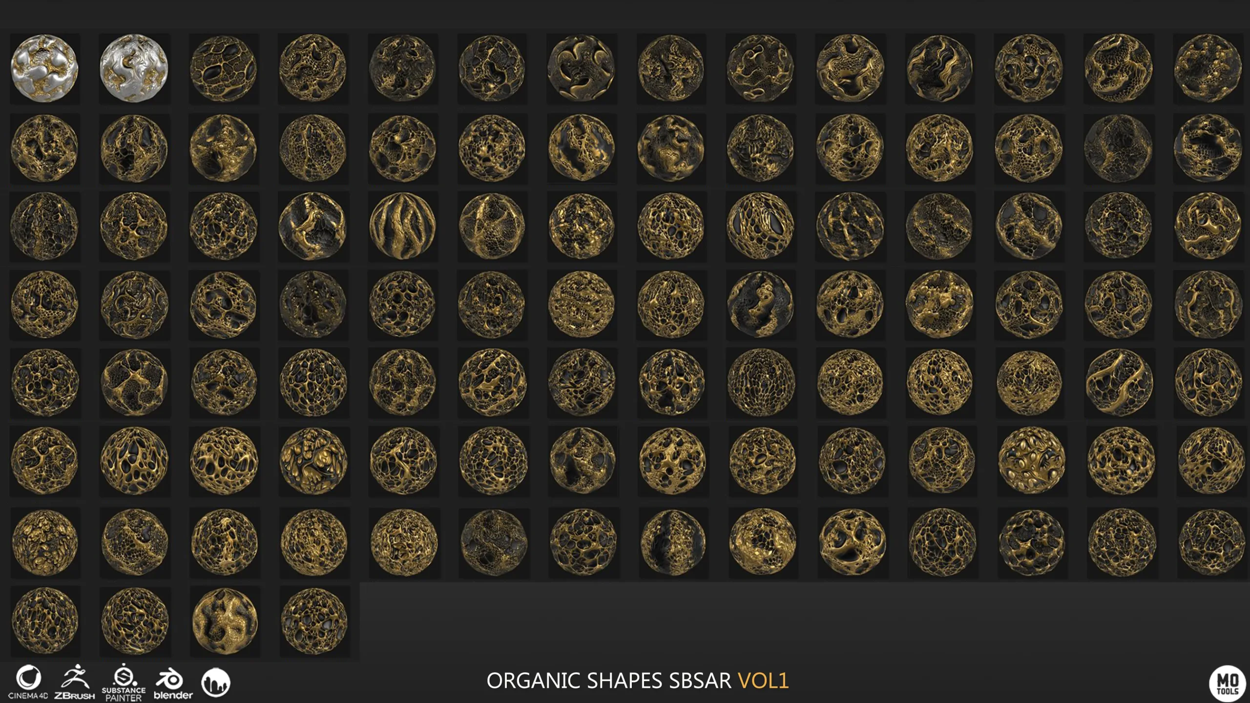 200 SBSAR Organic Shapes Materials