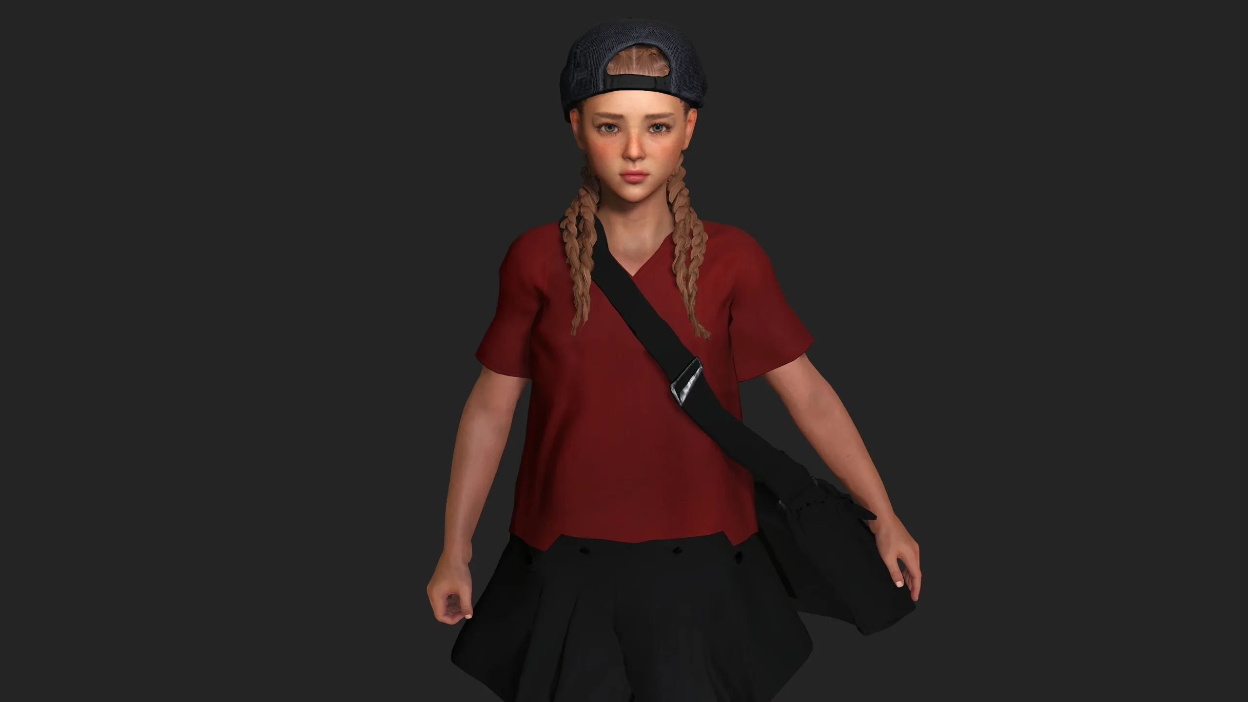 AAA 3D REALISTIC CHARACTER - TEENAGER KIDS BOYISH GIRL CHILD