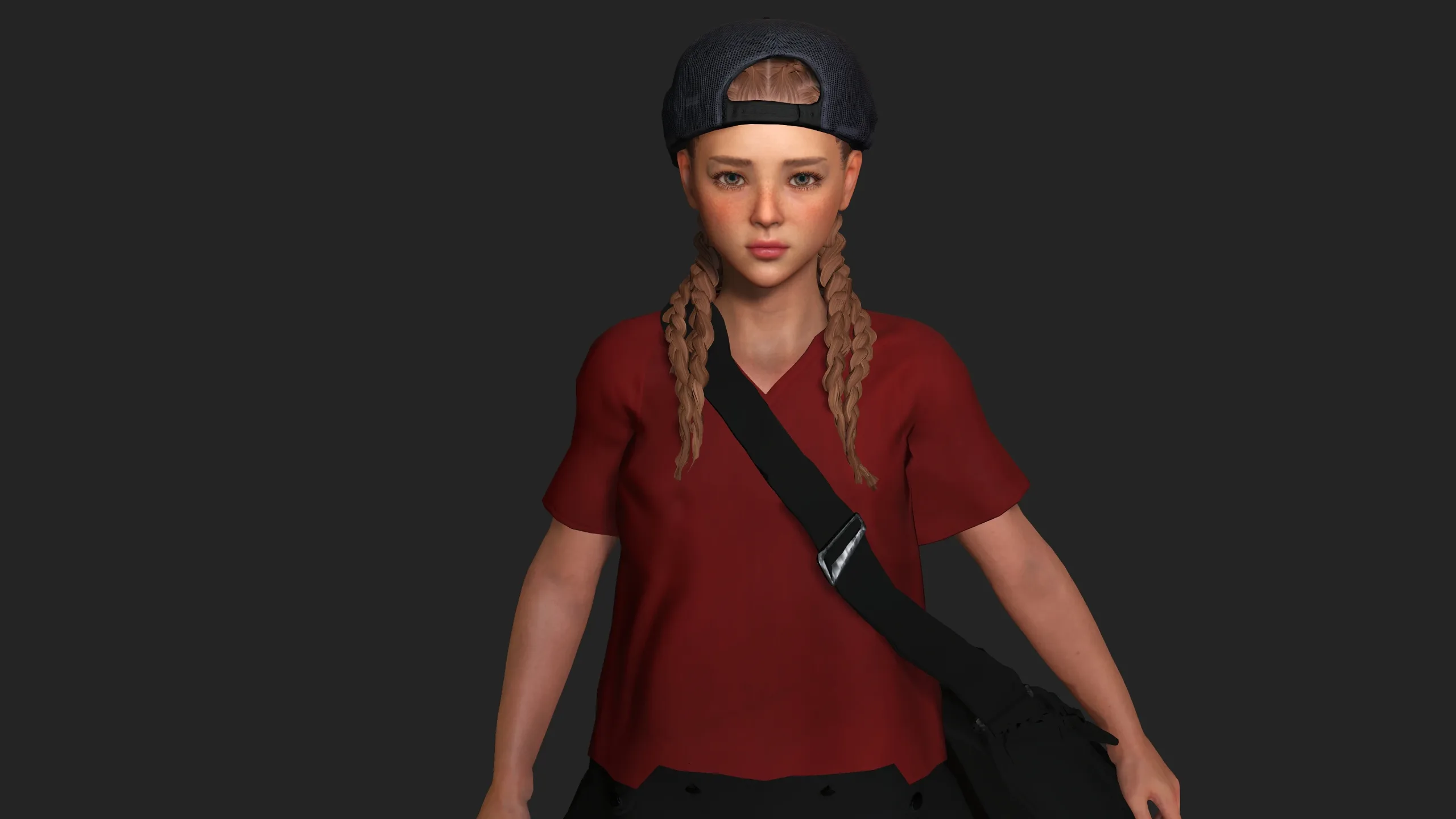 AAA 3D REALISTIC CHARACTER - TEENAGER KIDS BOYISH GIRL CHILD