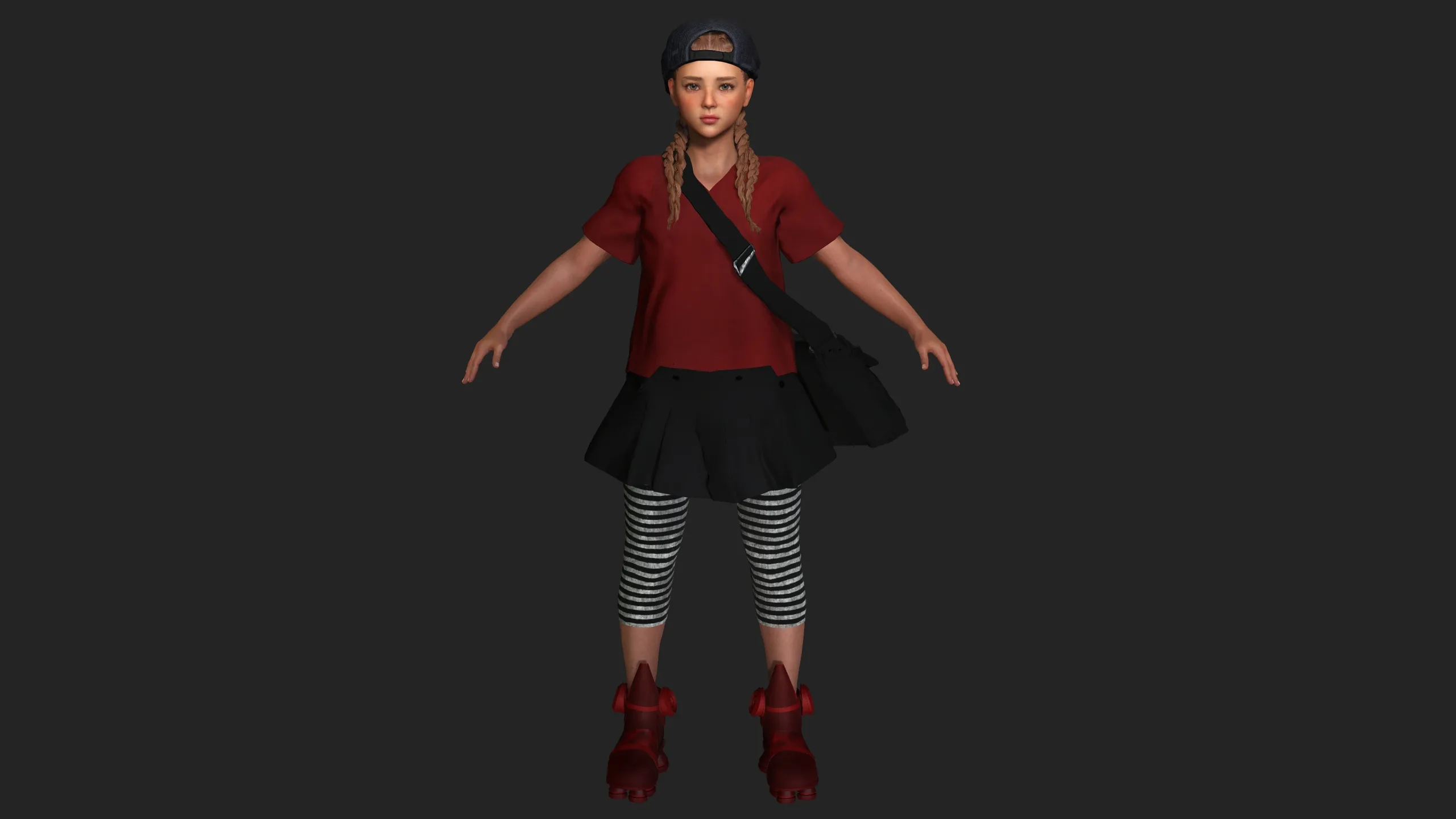 AAA 3D REALISTIC CHARACTER - TEENAGER KIDS BOYISH GIRL CHILD