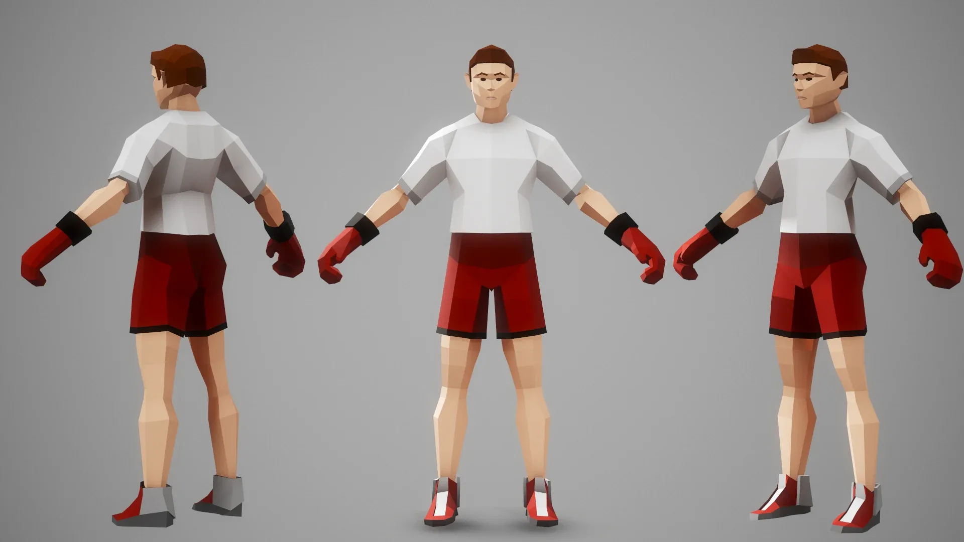 BOXER - Low Poly Style Male Character