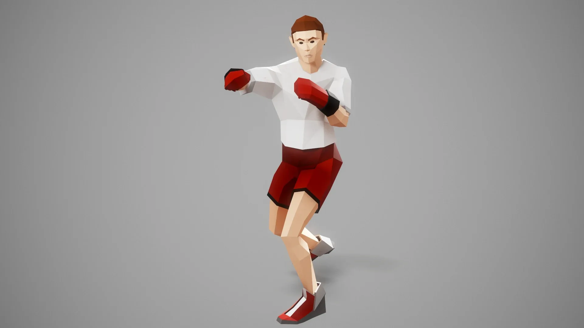 BOXER - Low Poly Style Male Character