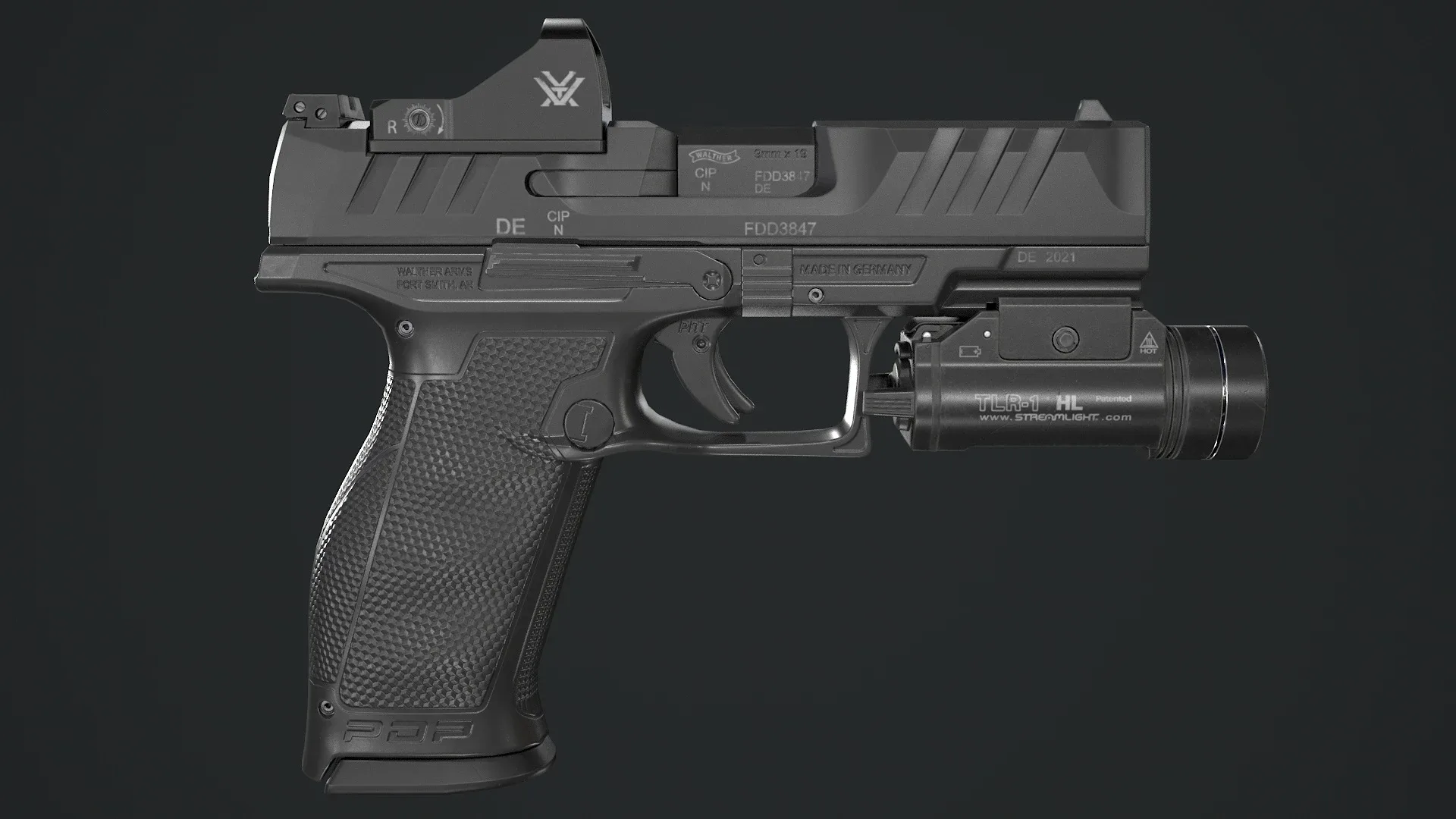 Walther PDP Full-Size with attachments