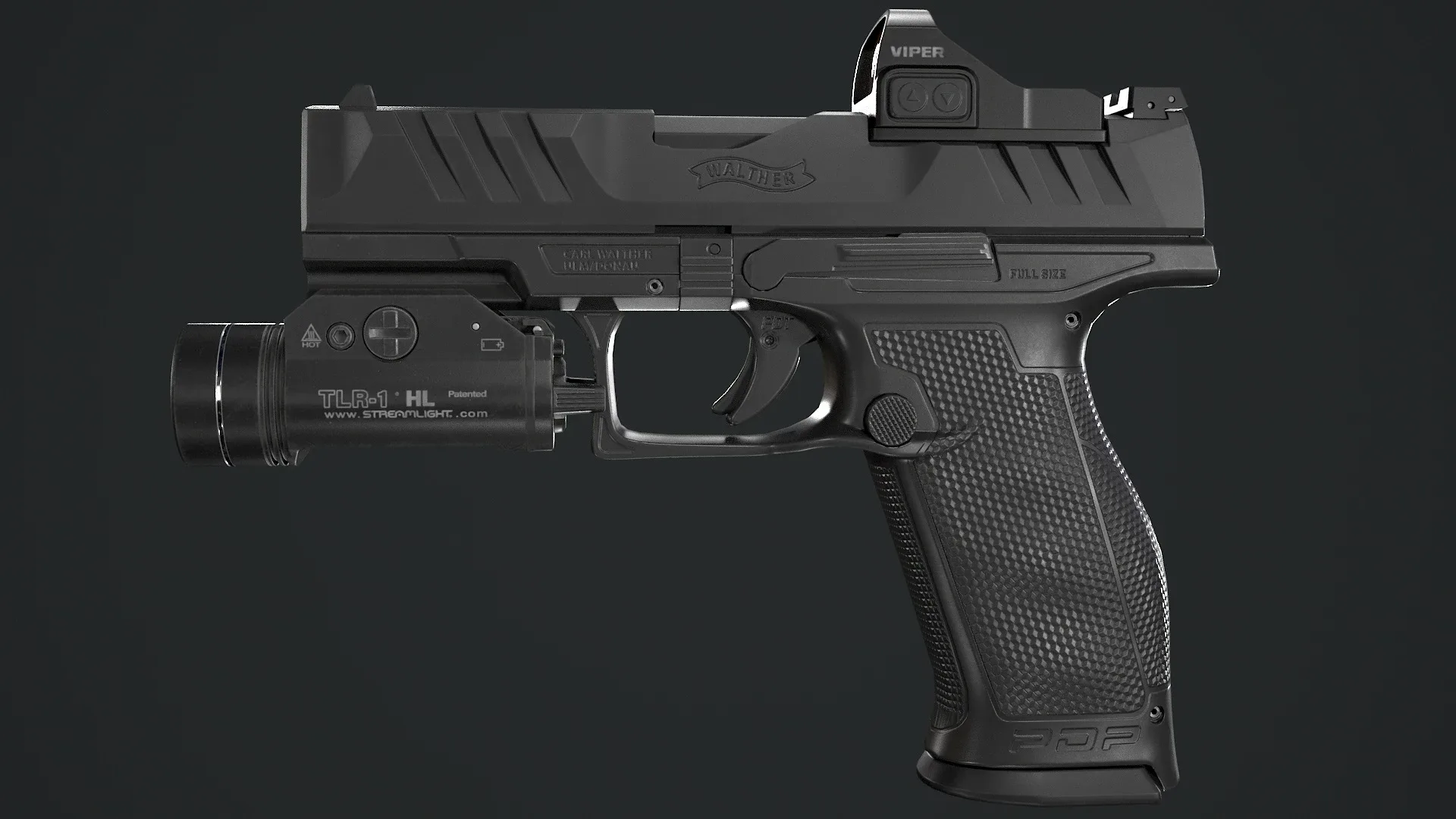 Walther PDP Full-Size with attachments