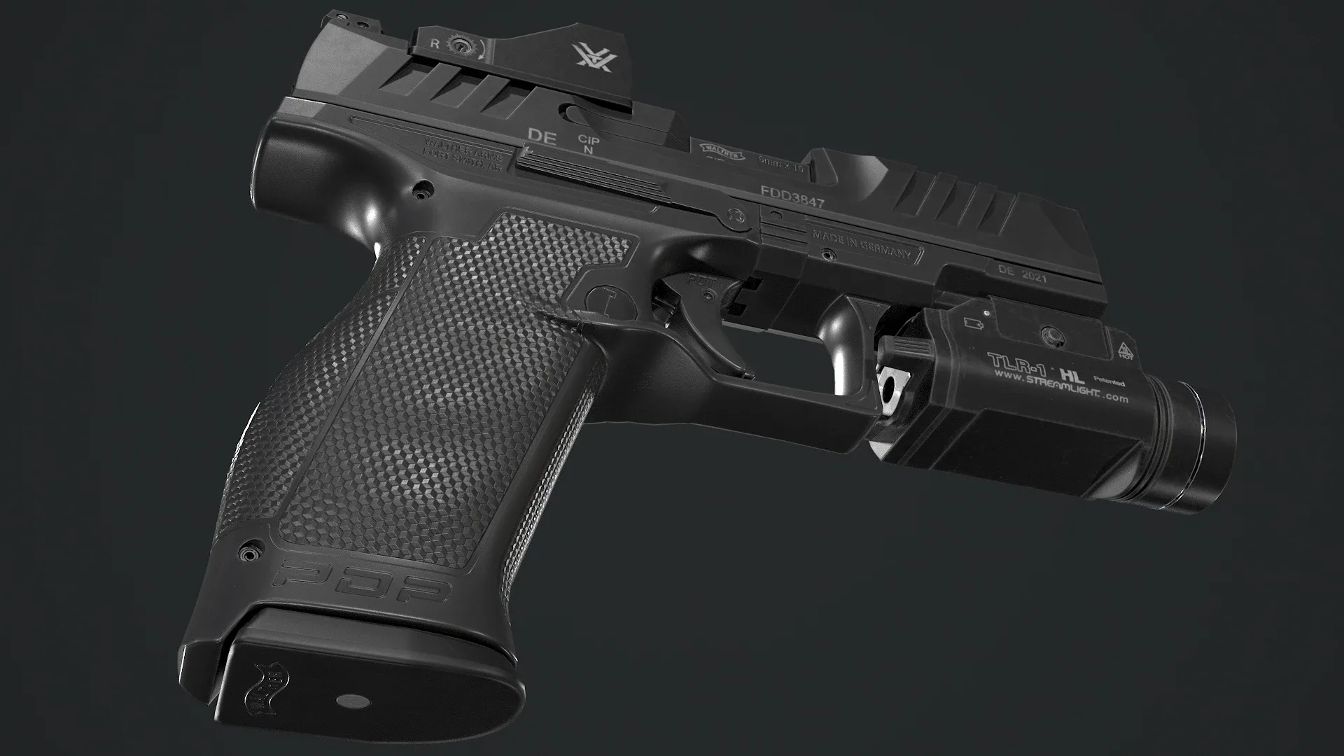 Walther PDP Full-Size with attachments