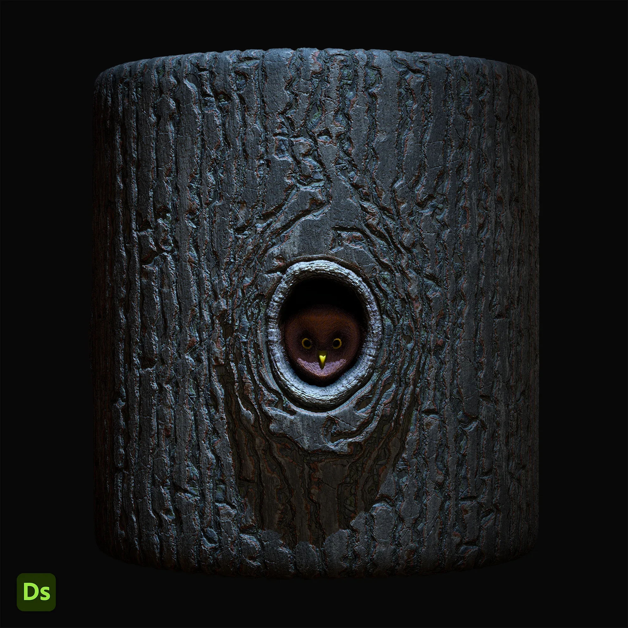 Substance Designer Tutorial | Tree Bark & Owl