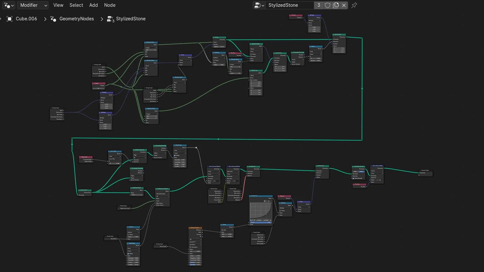 Blender 4 Stylized Stone Geometry Node