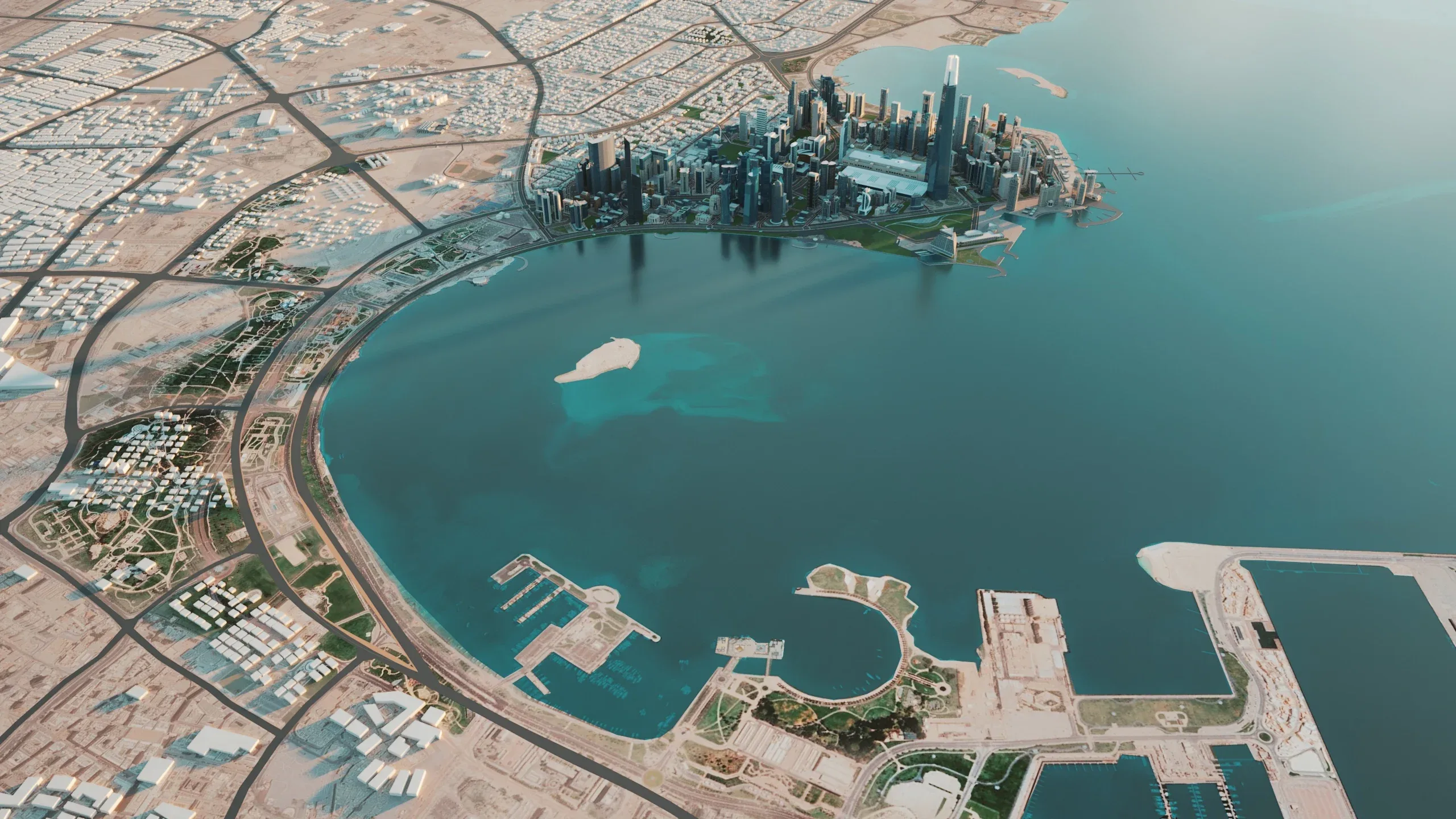 Doha City Qatar 3D Model