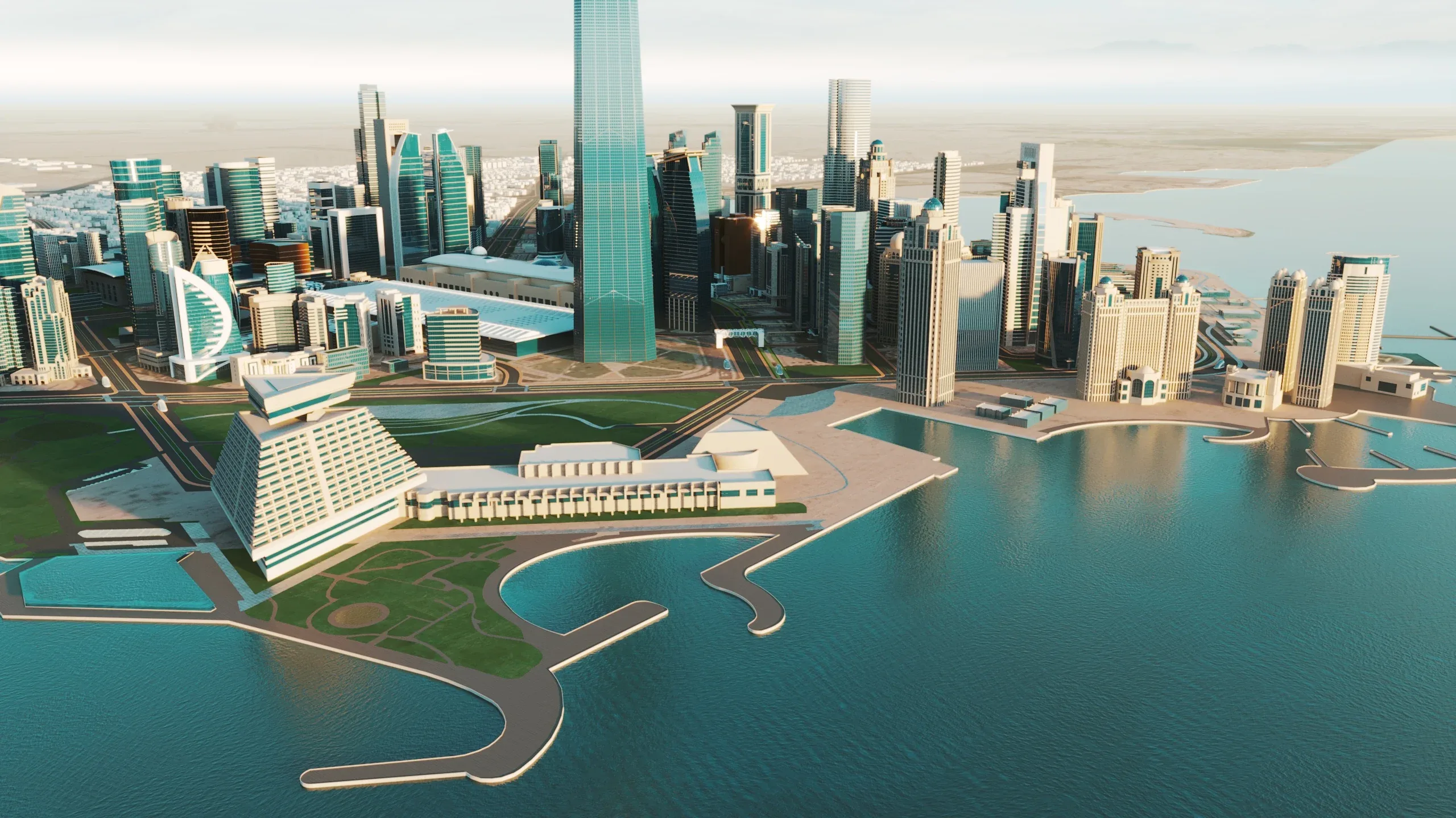 Doha City Qatar 3D Model