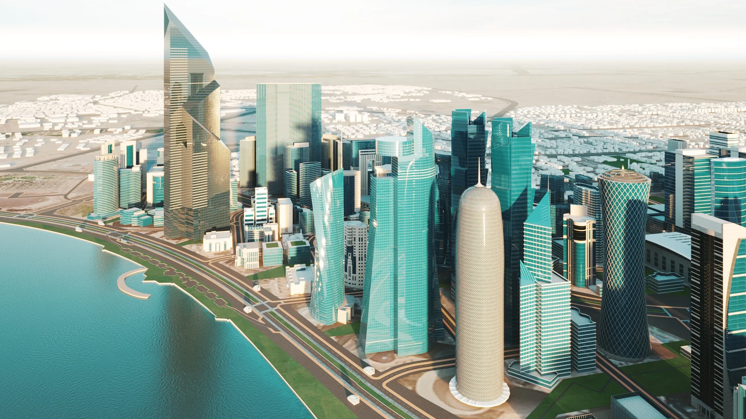 Doha City Qatar 3D Model