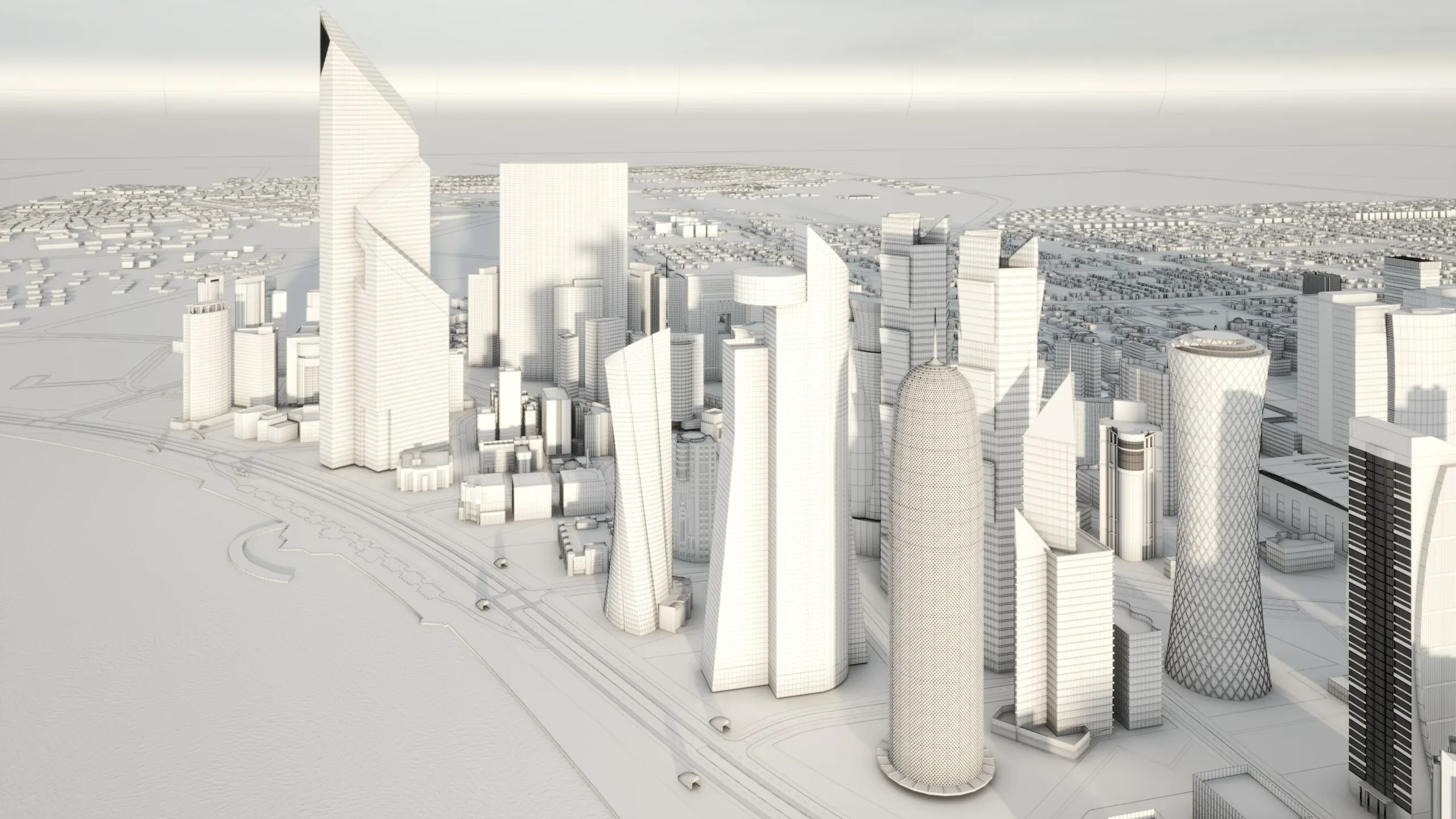 Doha City Qatar 3D Model