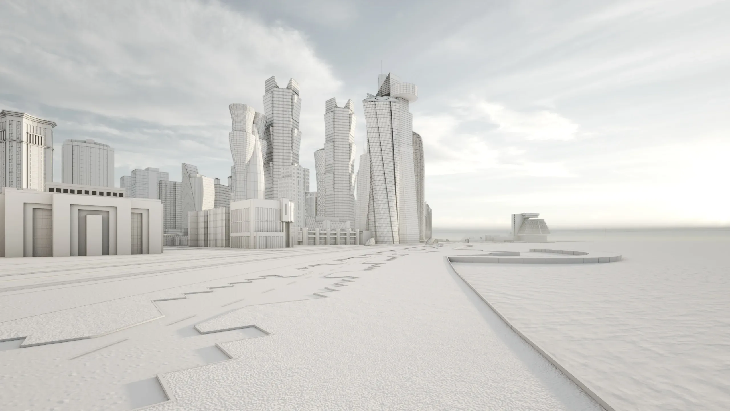 Doha City Qatar 3D Model