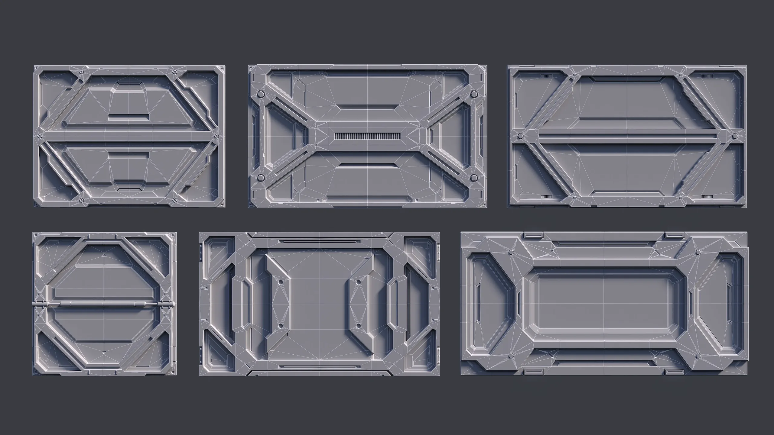 Sci-Fi Parts Kit Pack Vol 01 Frames-PBR