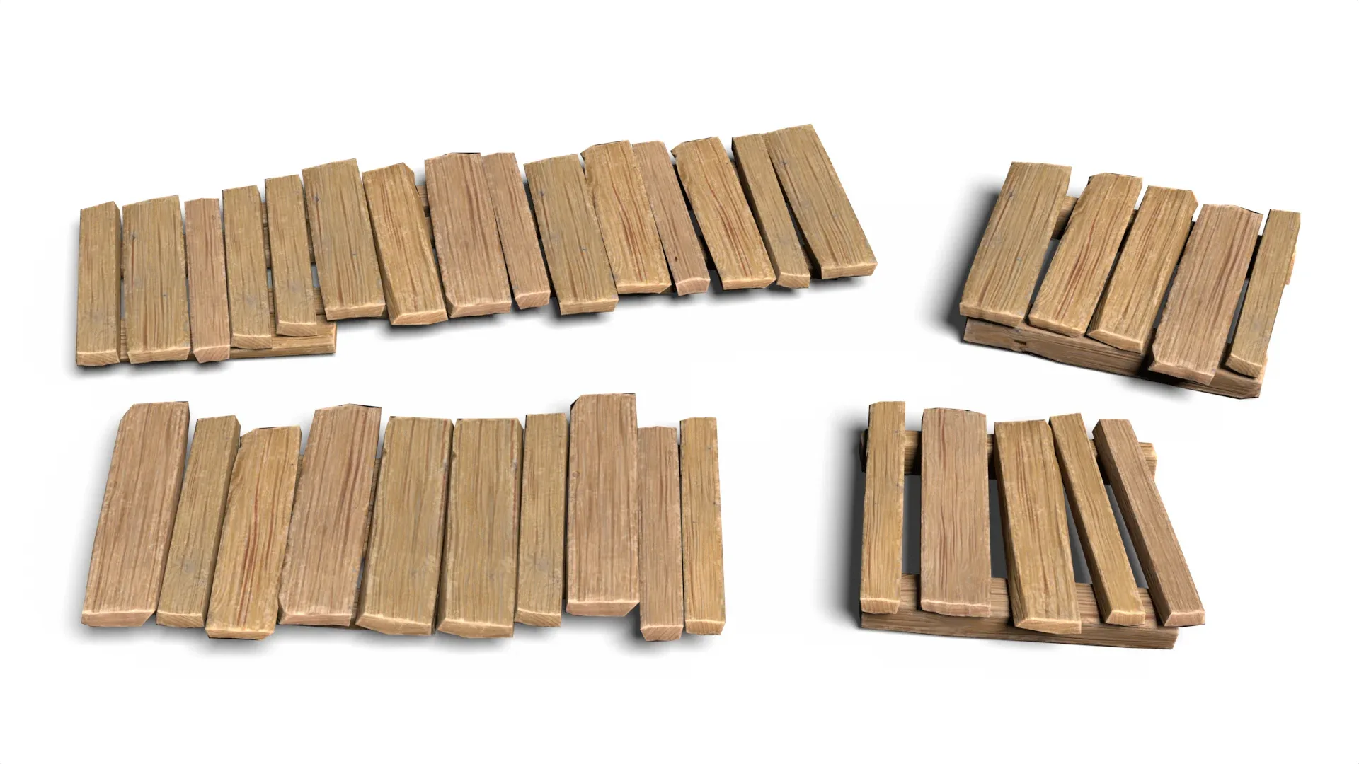 65 Lowpoly Wooden Game Assets - 240225