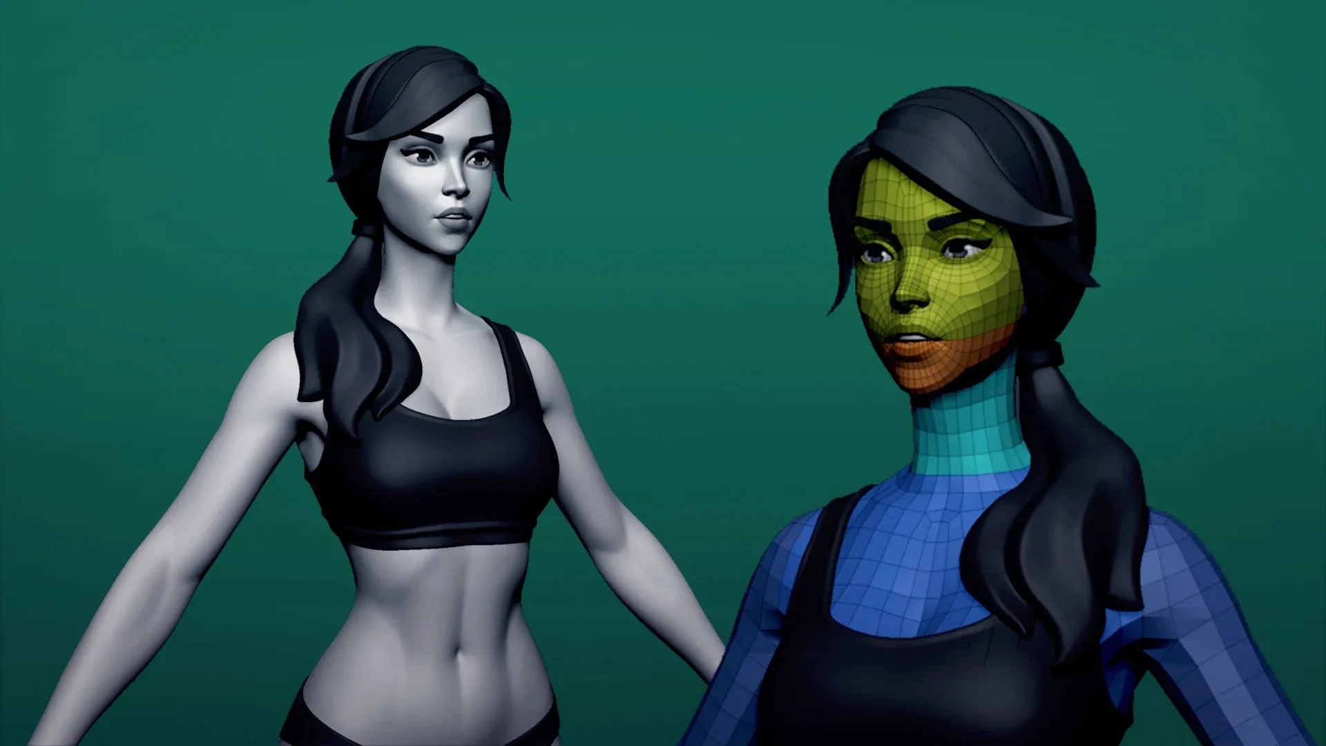 Male & Female Bundle Stylized Basemesh