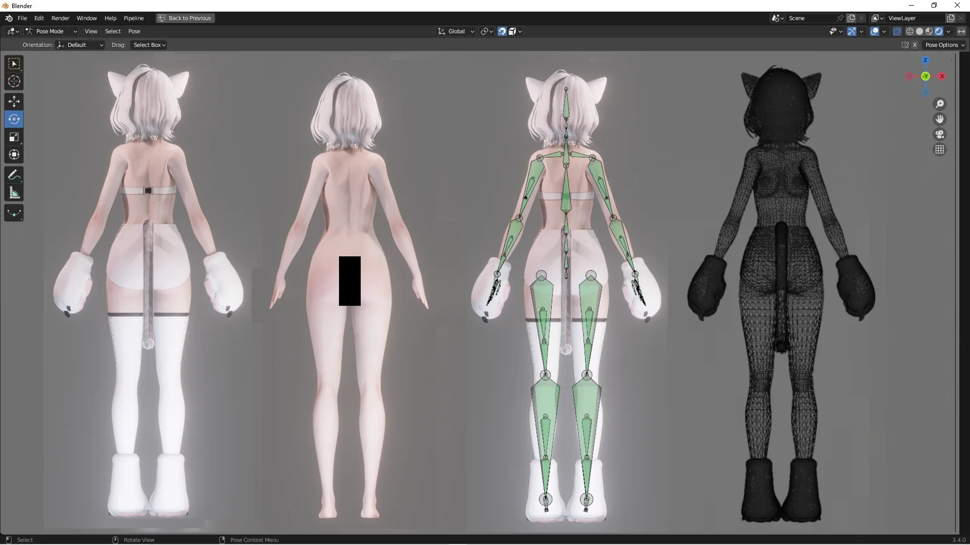 Cat Girl - Realistic Female Character - Blender Eevee