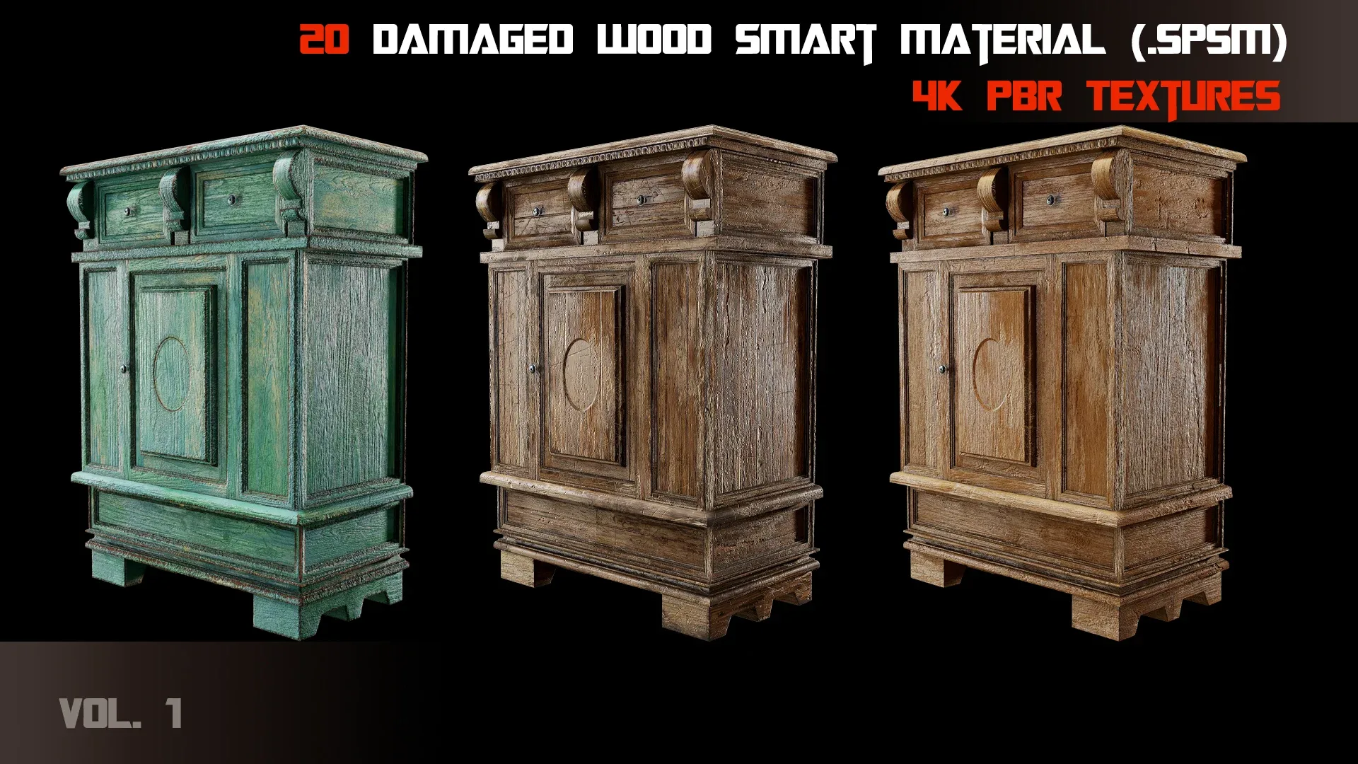 20 Damaged Wood Smart Material