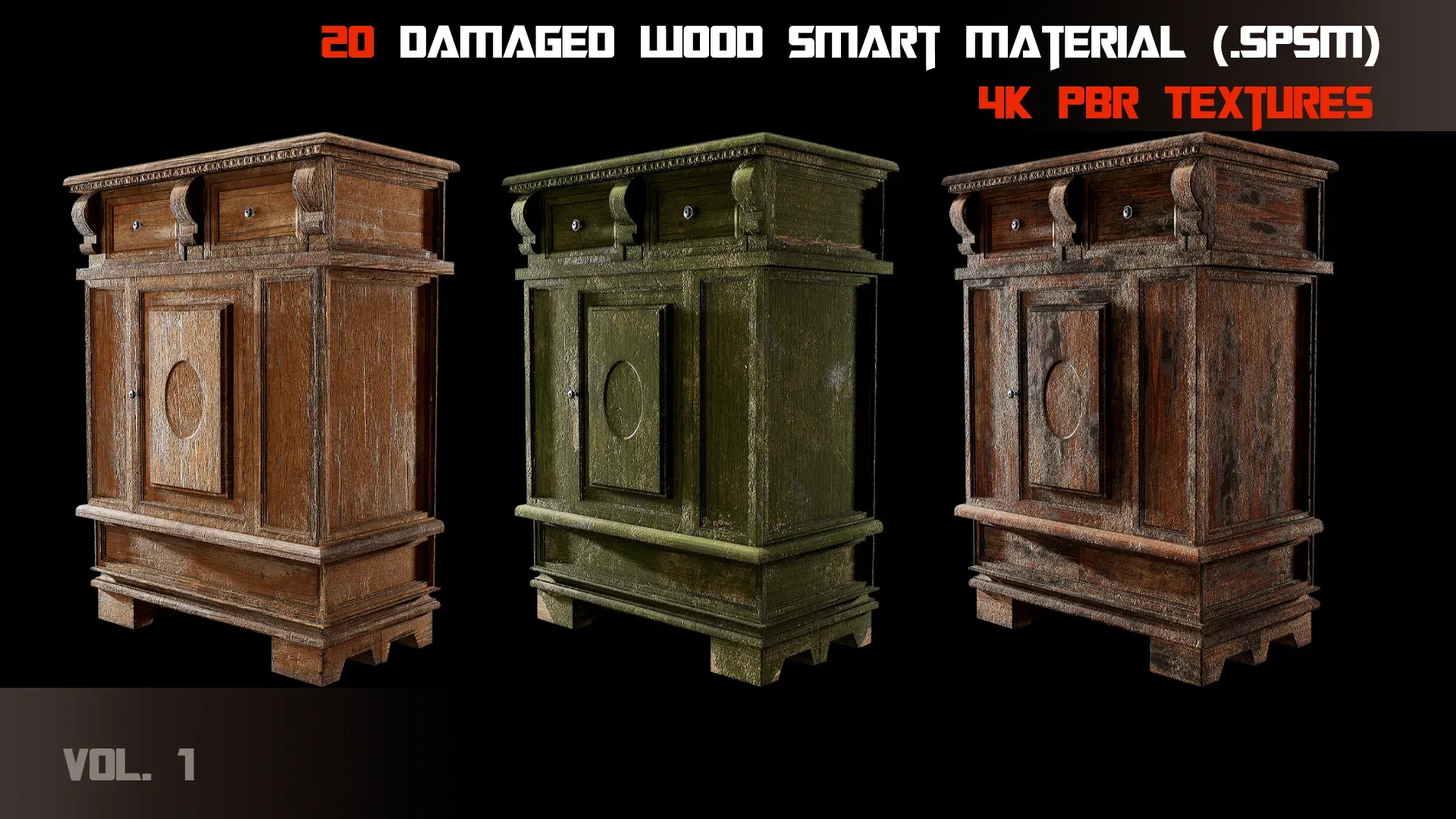 20 Damaged Wood Smart Material