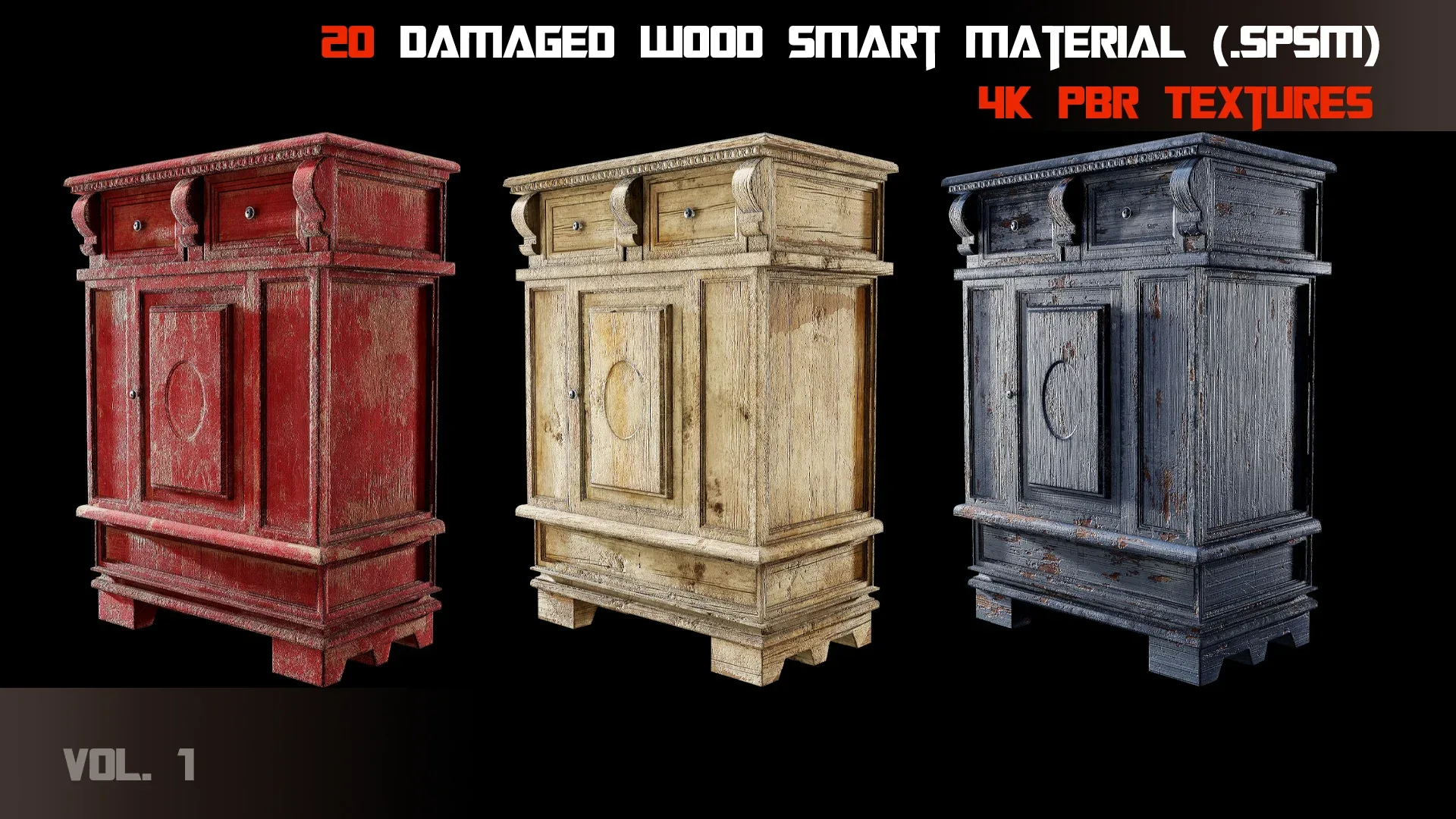 20 Damaged Wood Smart Material