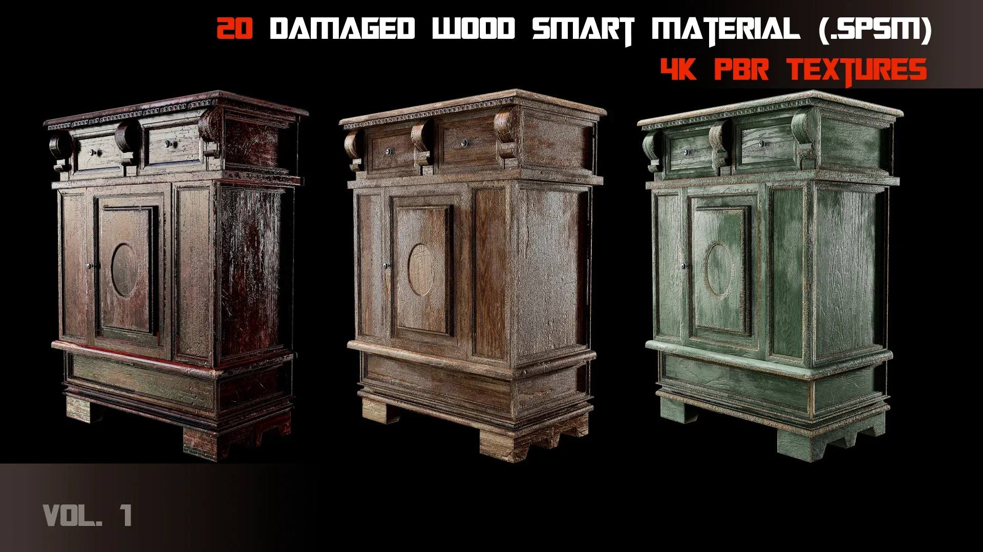 20 Damaged Wood Smart Material