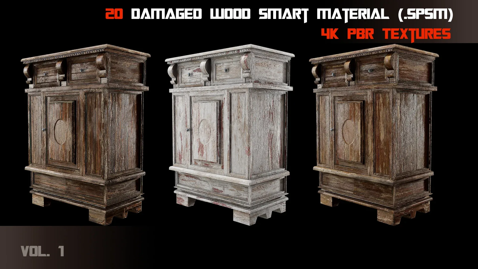20 Damaged Wood Smart Material