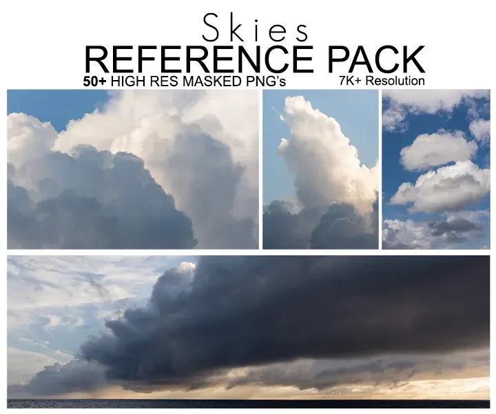 Reference Pack - Skies I - 200+ Royalty Free Photos