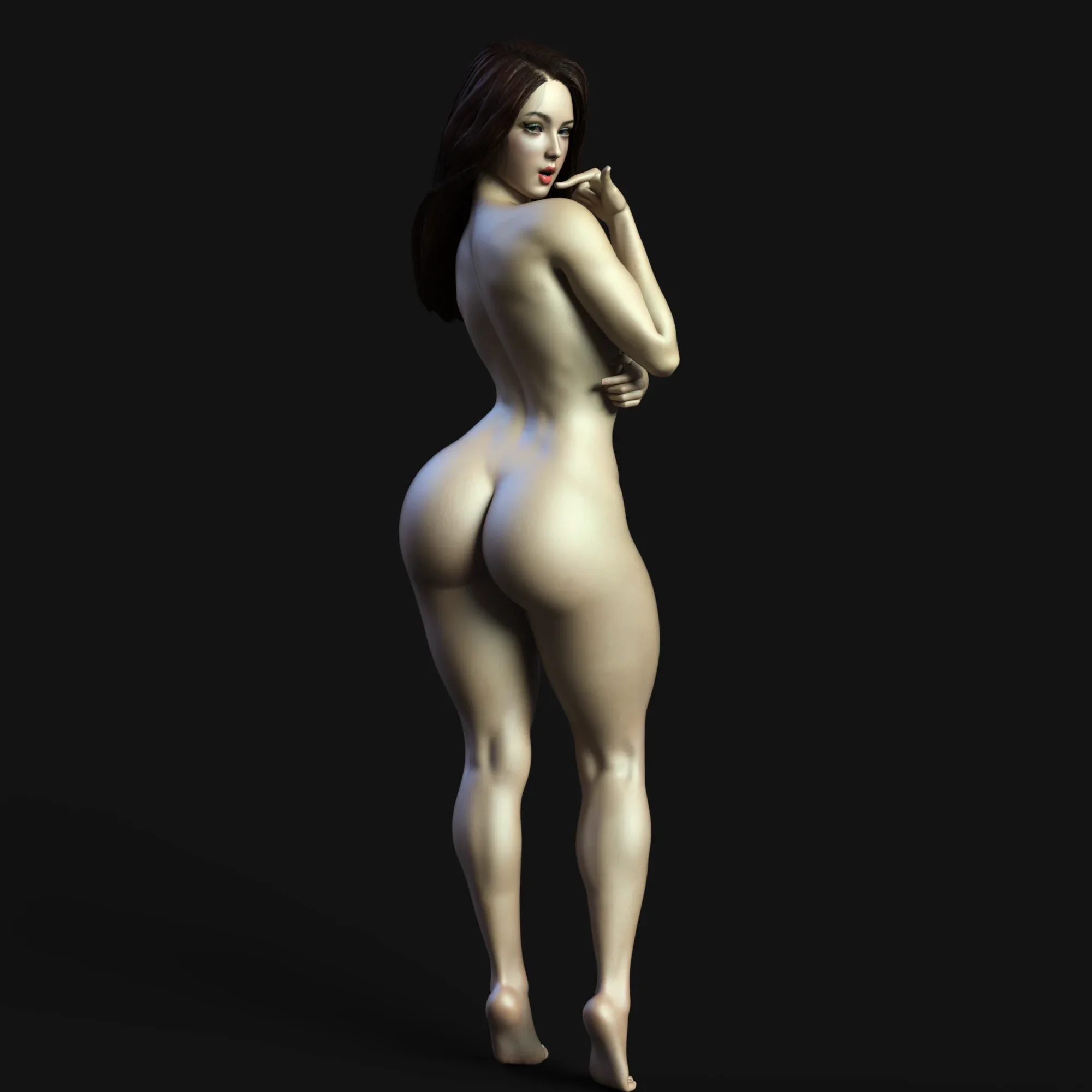 Realistic Beautiful Woman Nude Rigged Model - Sybil