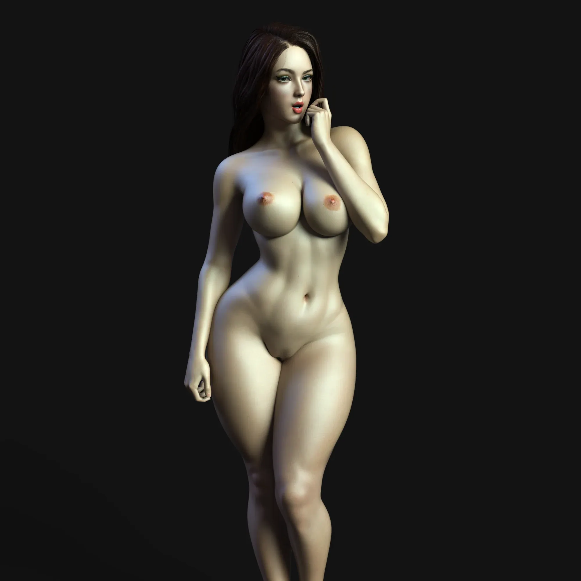 Realistic Beautiful Woman Nude Rigged Model - Sybil