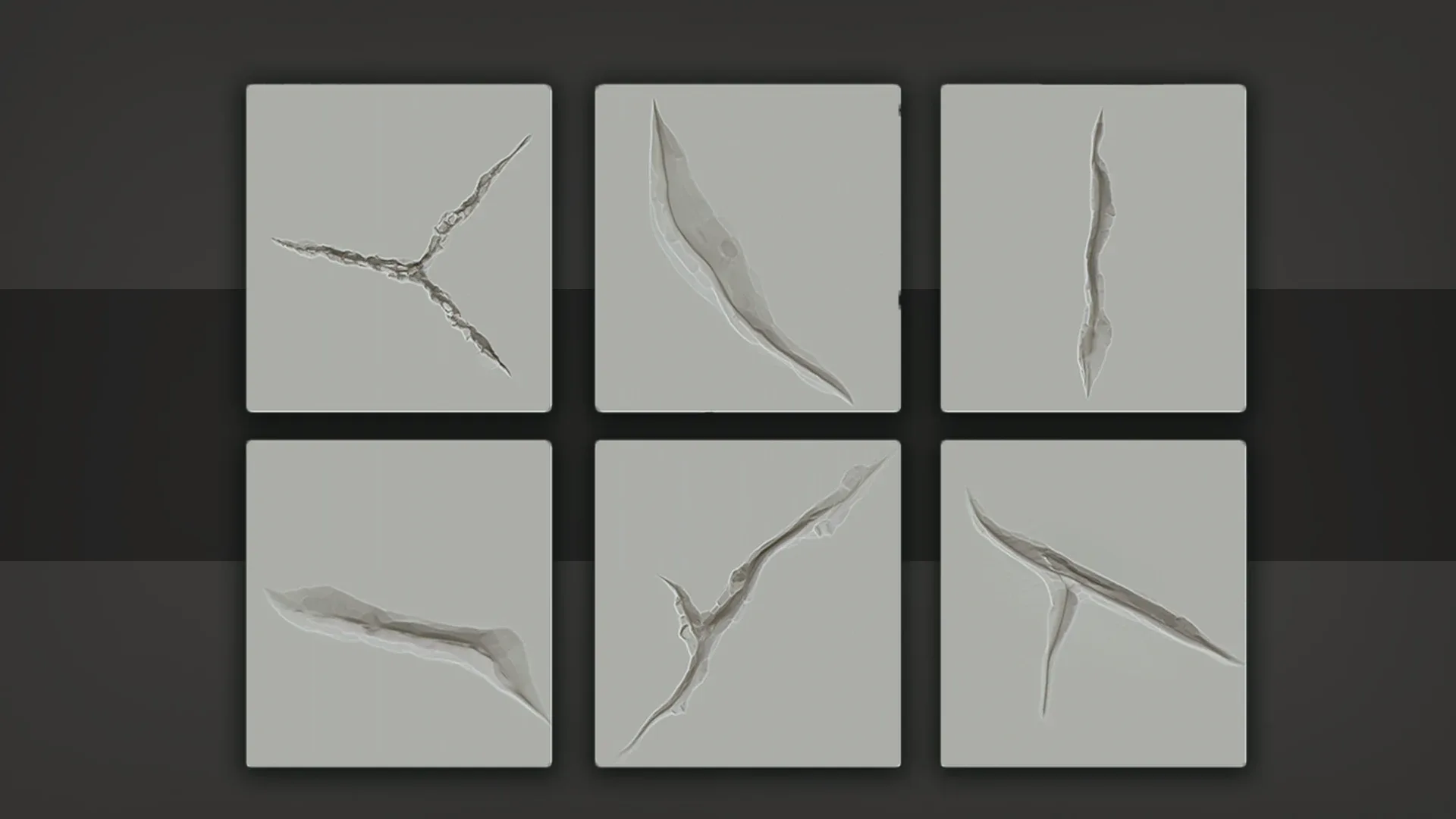 Stylized cracks and chips