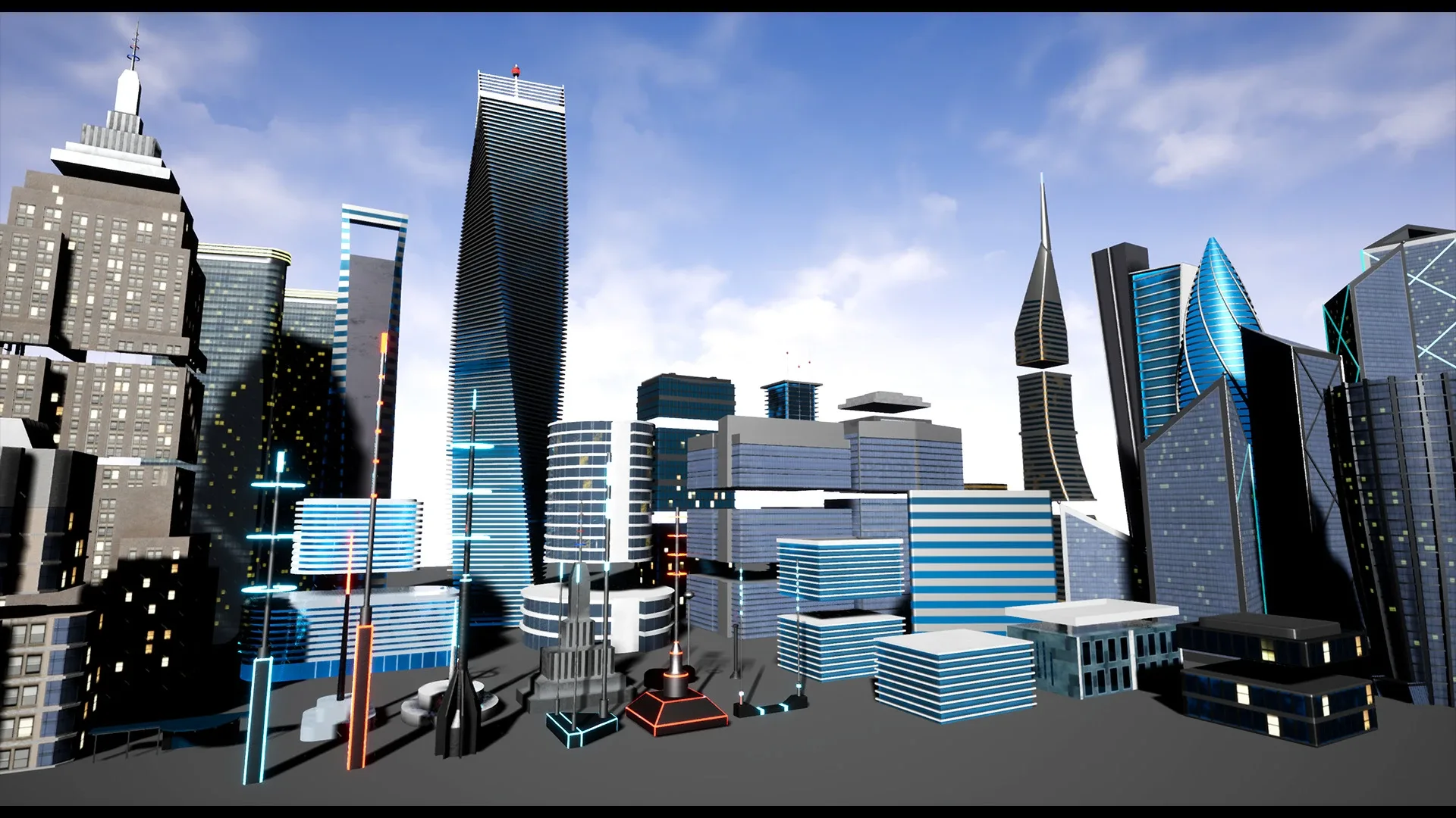 SkyScrapers / High Rise Buildings Modular Asset Pack