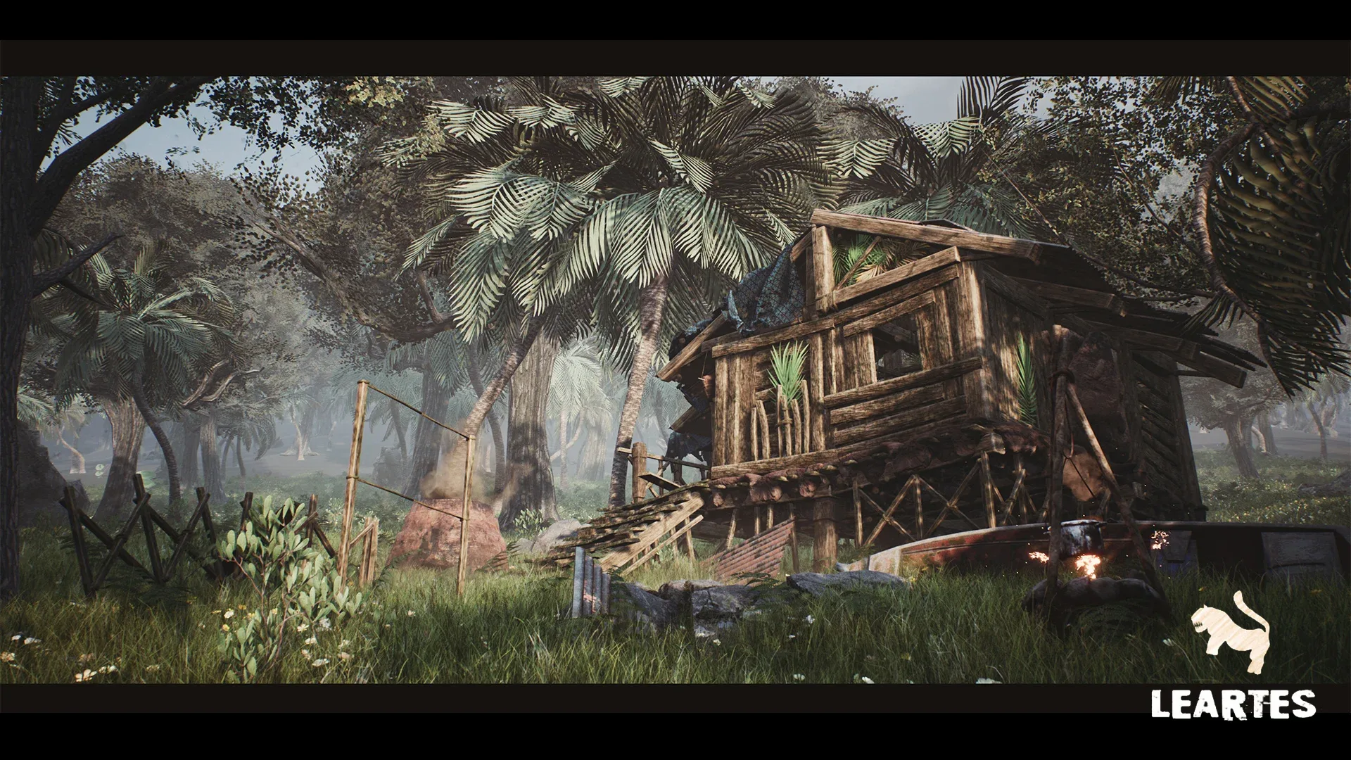 Abandoned Hut in Tropical Island