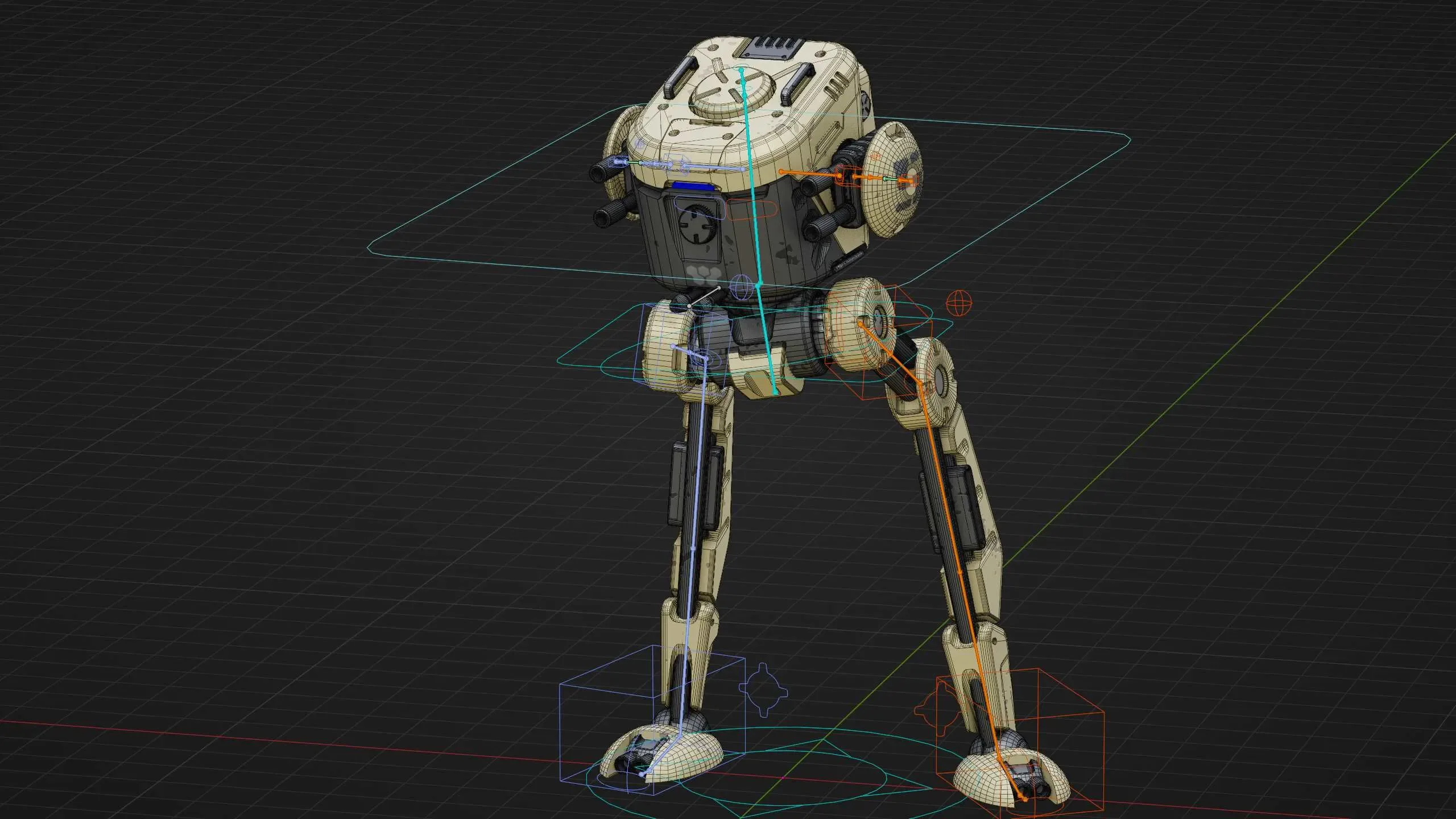 M-200 WALKER Auto-Rig Pro Rigged For Mixamo, Unreal Engine Unity