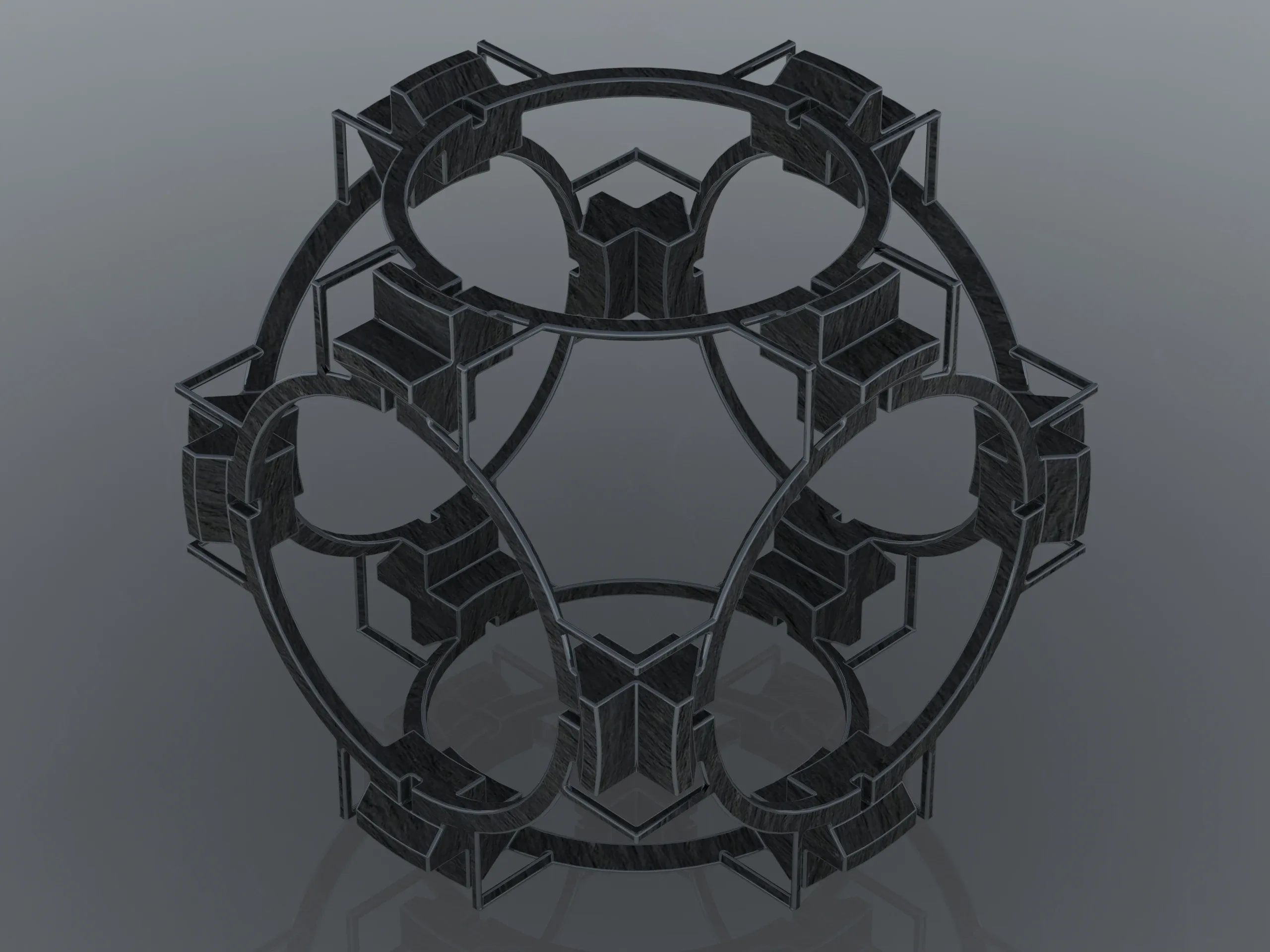 Wireframe Shape Geometric Companion Cube