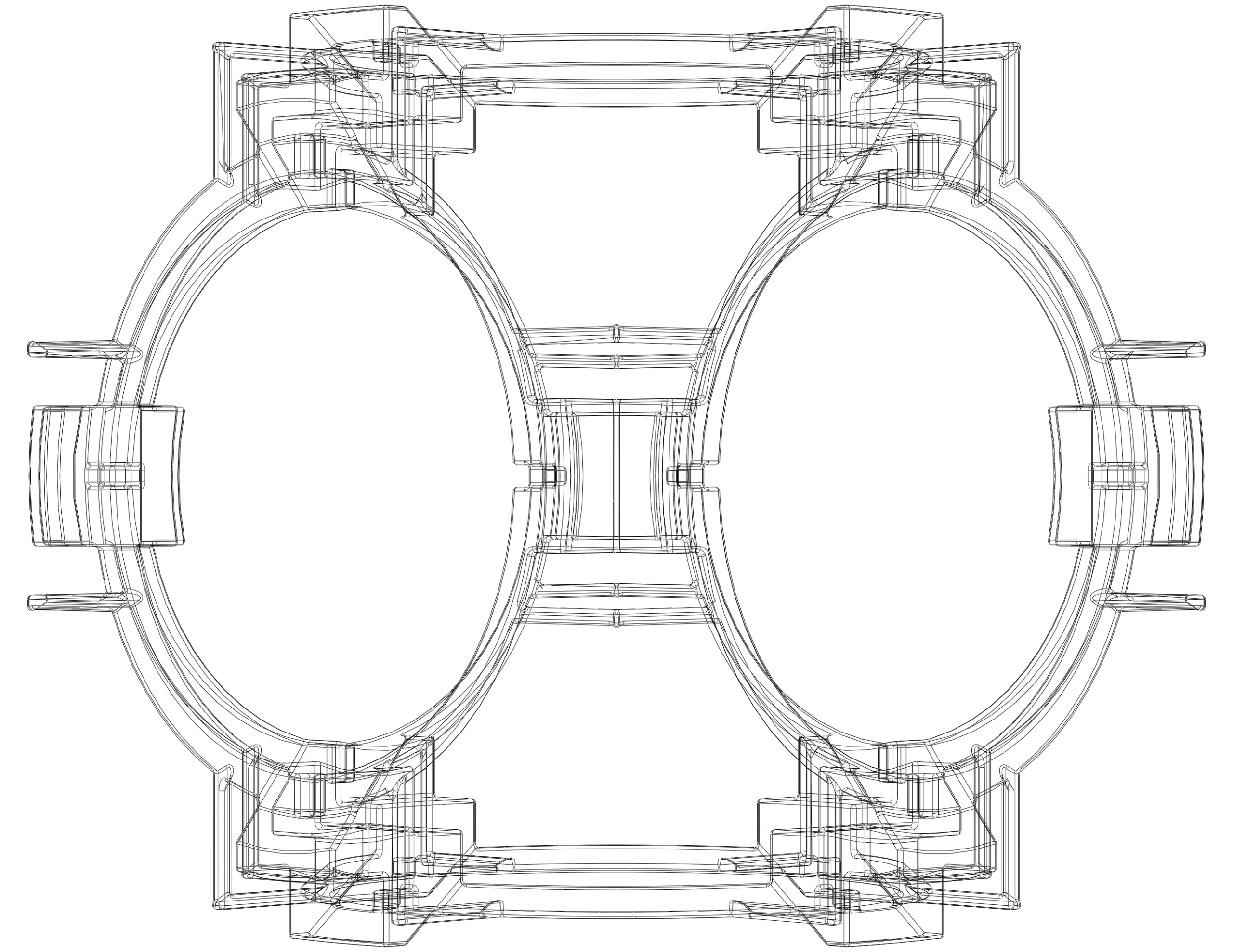 Wireframe Shape Geometric Companion Cube