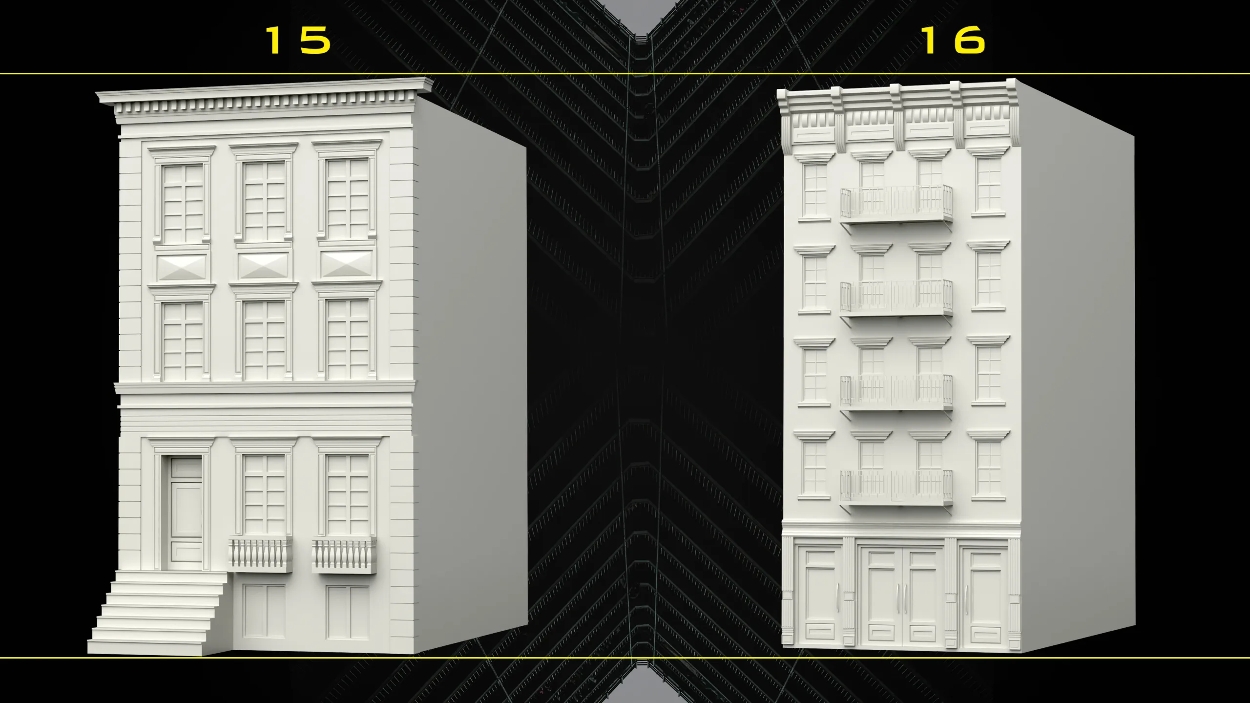 30 Detailed Building Base Mesh - Vol 07