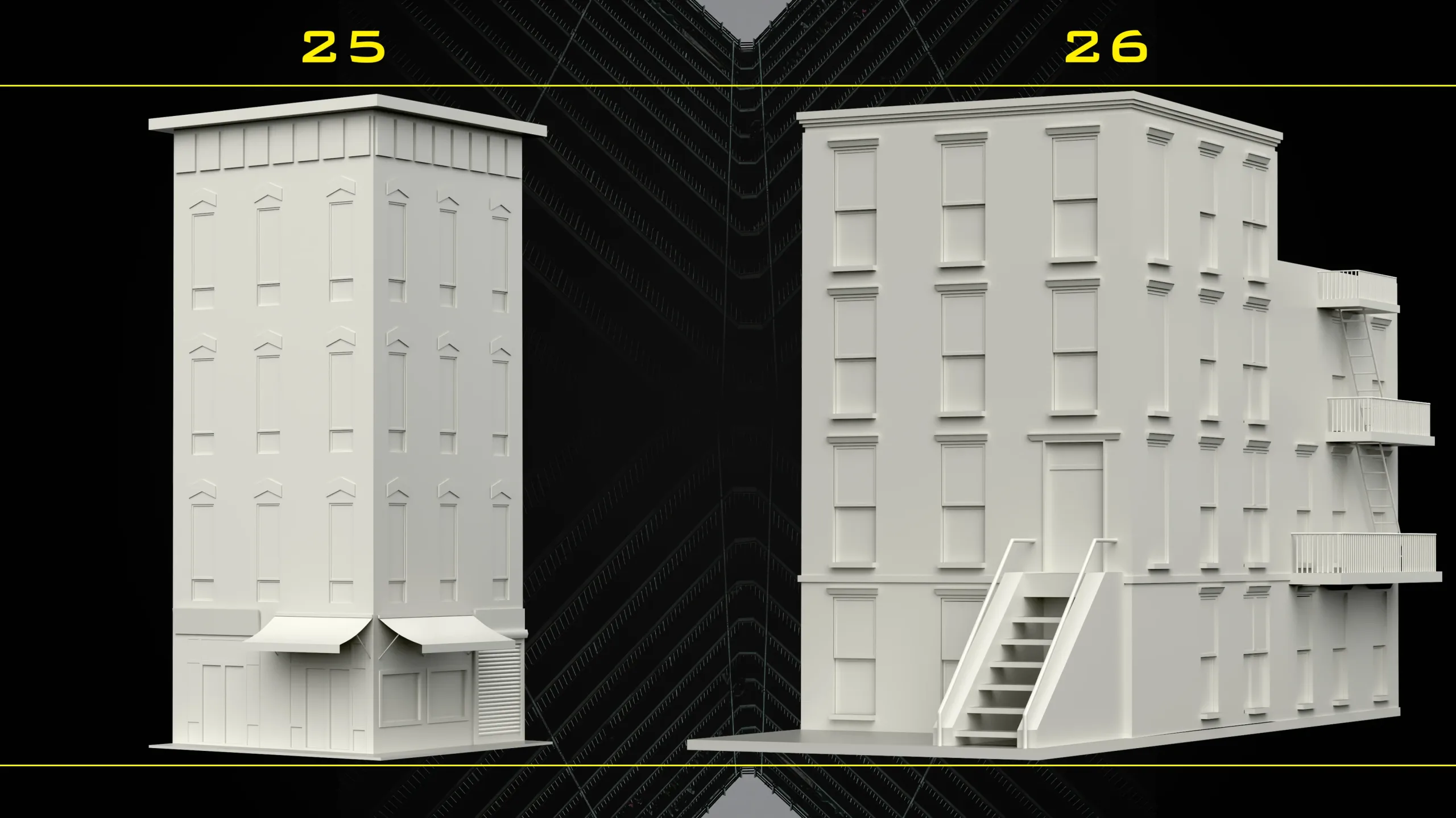 30 Detailed Building Base Mesh - Vol 07