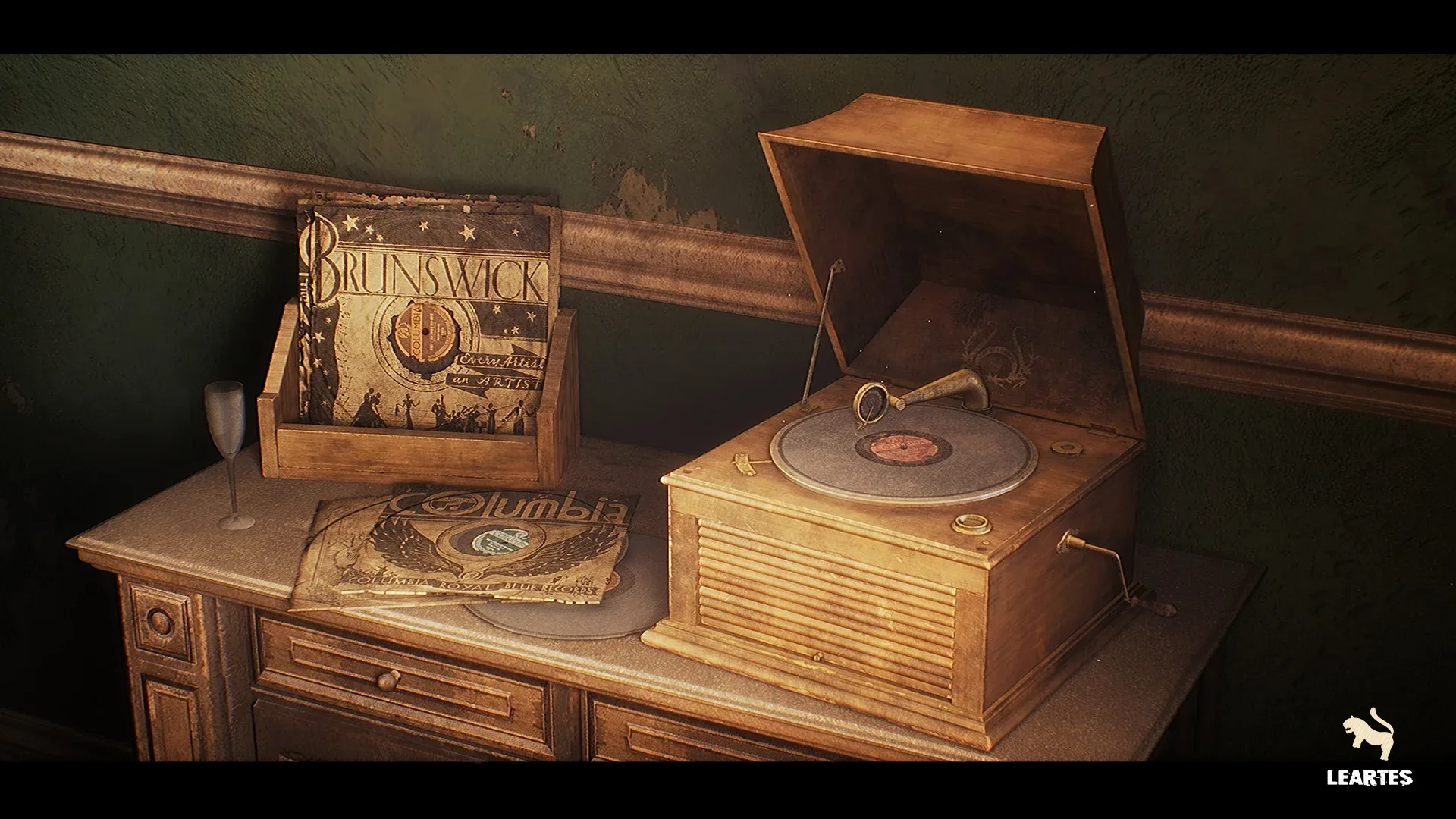 Vintage Bar Interior Environment