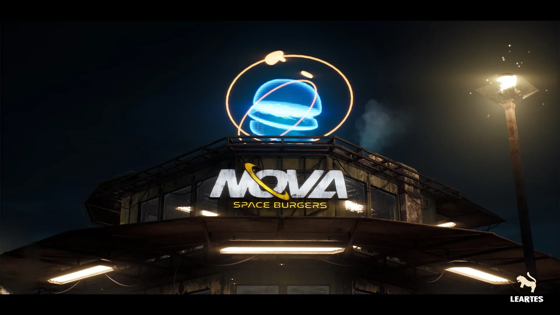 Nova Space Burgers / Cyberpunk Abandoned Restaurant