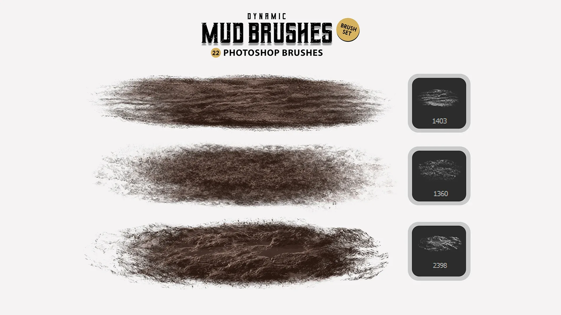 Dynamic Mud Photoshop Brushes