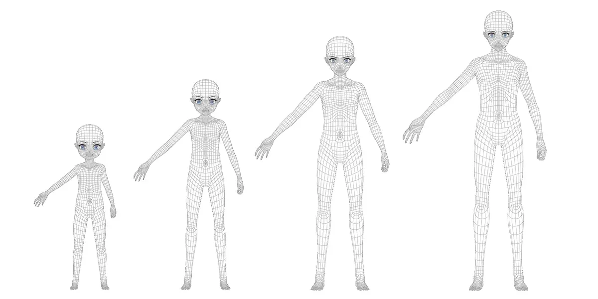 Anime Male Base Mesh Age Kit