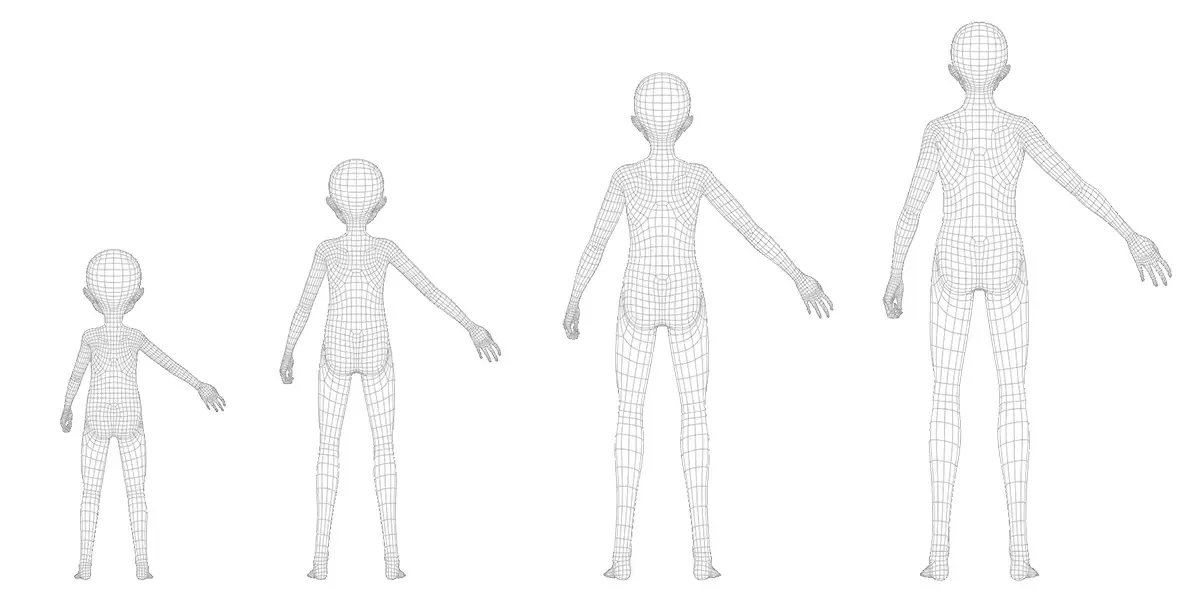 Anime Male Base Mesh Age Kit